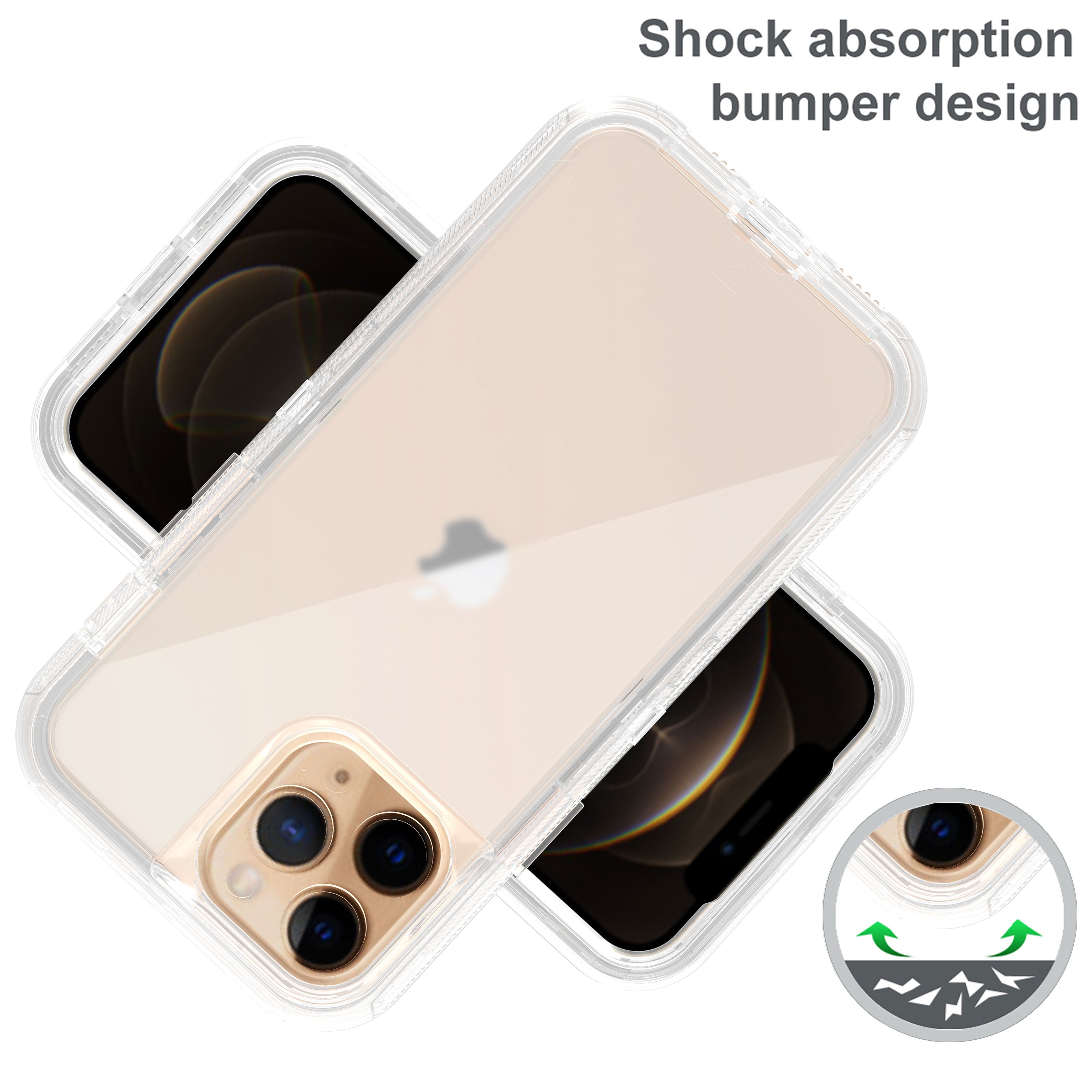 iPhone 13 Pro Max Transparent Full Protection Heavy Case