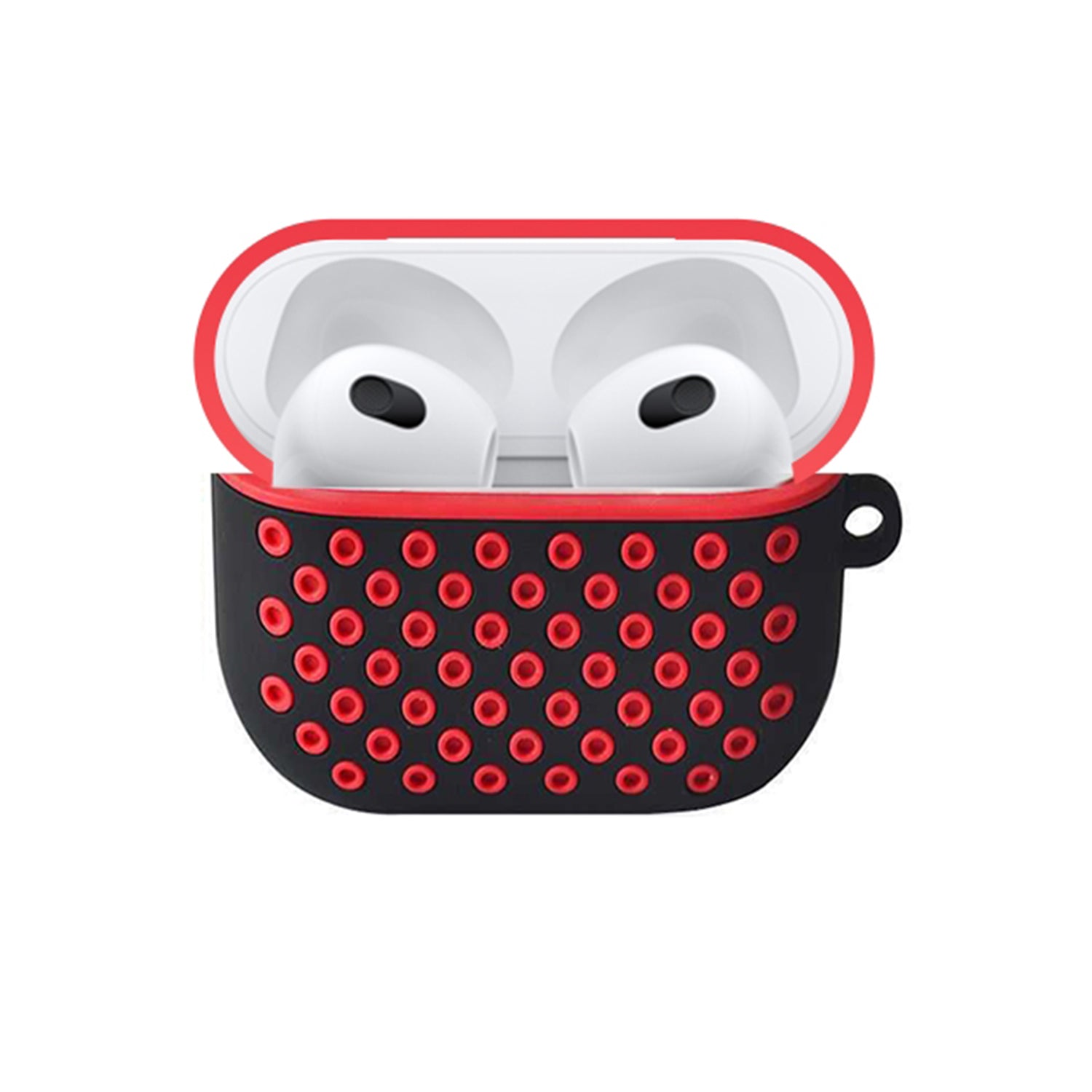 Two-color protective cover soft silicone ear cover dust and rain proof earphone storage box with hook, suitable  for AirPods 3