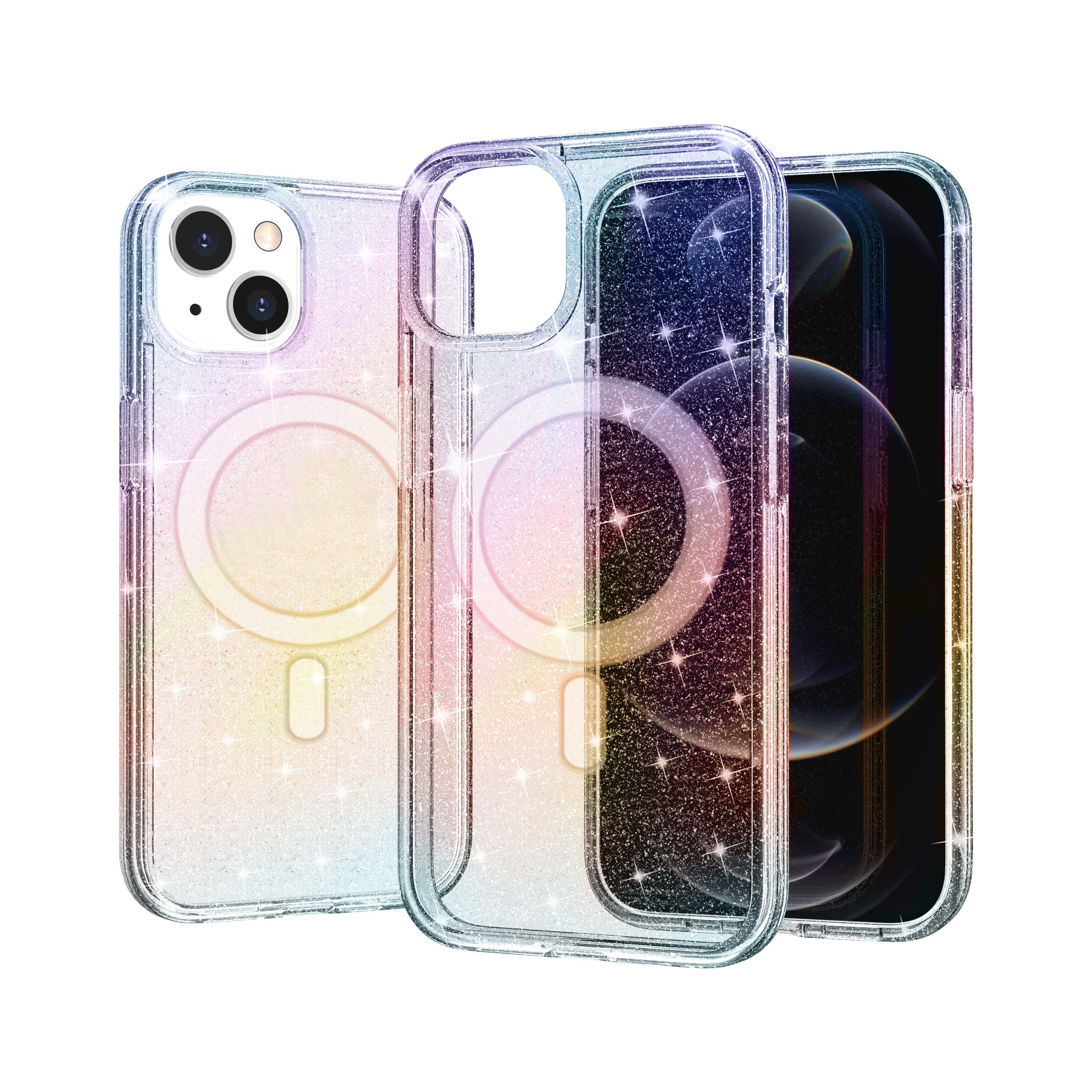 iPhone 14 Plus(6.7") Magnetic acy ttraction shiny transparenPhone Case