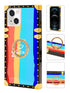 iPhone 14 Plus(6.7") TPU Luxury Red Stripe Fashion Case with Kickstand