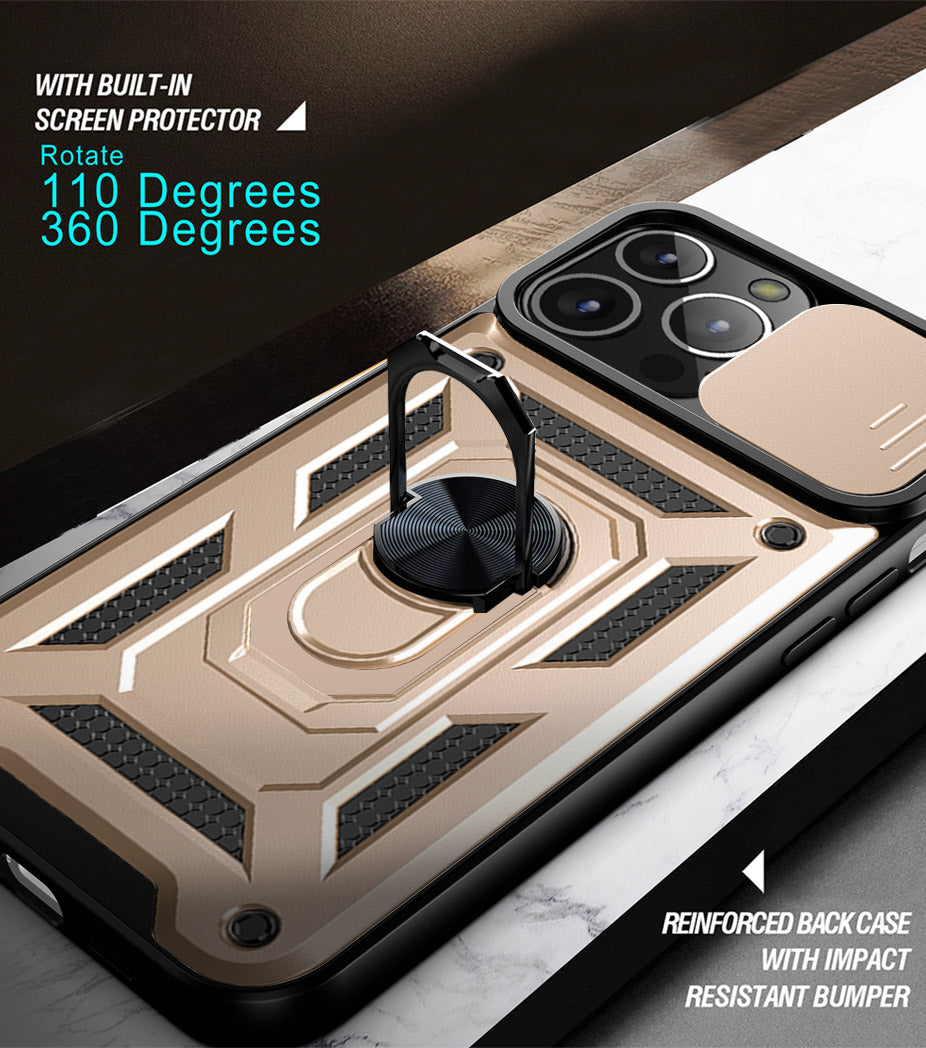 iPhone 14 Pro Sliding window with kickstand Phone Case
