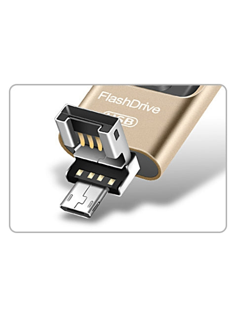 16GB 3 in 1 i Flash Drive for Apple iOS Devices & Android & Computers - Black