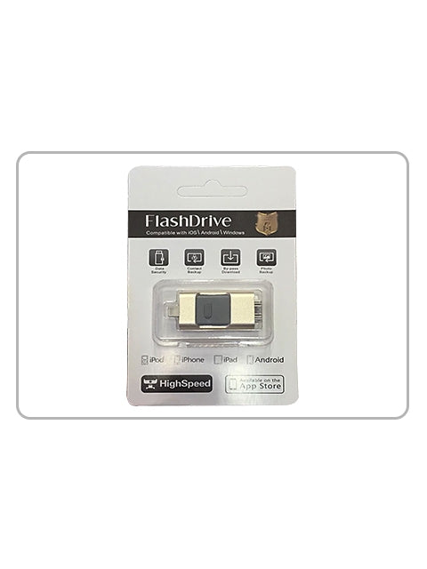 16GB 3 in 1 i Flash Drive for Apple iOS Devices & Android & Computers - Black