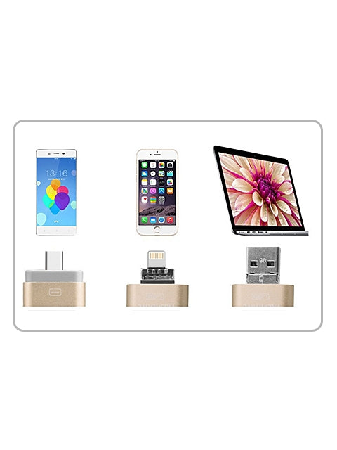 3 in1(Type C & Lightning & USB3.0) i Flash Drive for Apple iOS & Android & Computers (16GB)