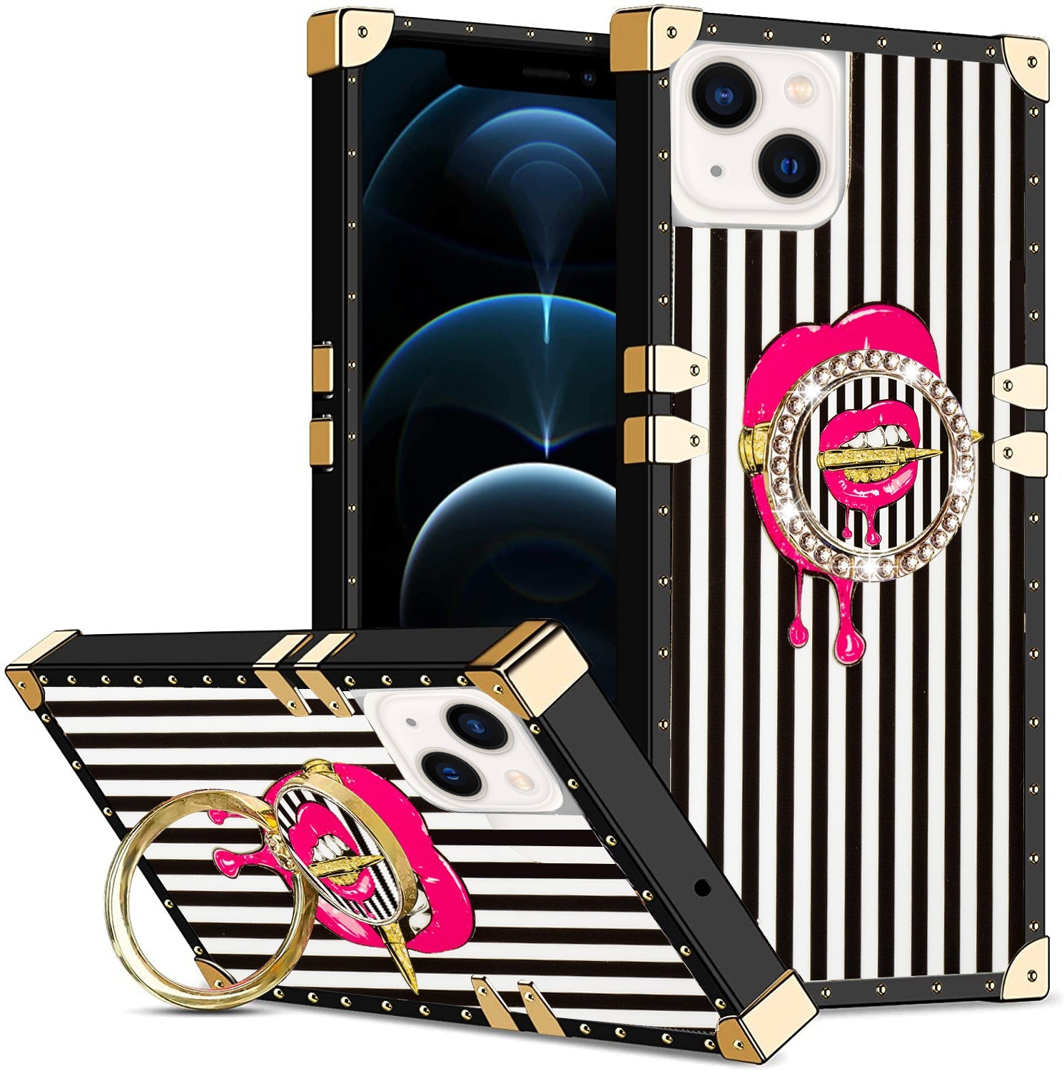 iPhone 13 TPU luxury fashion case with kickstand case