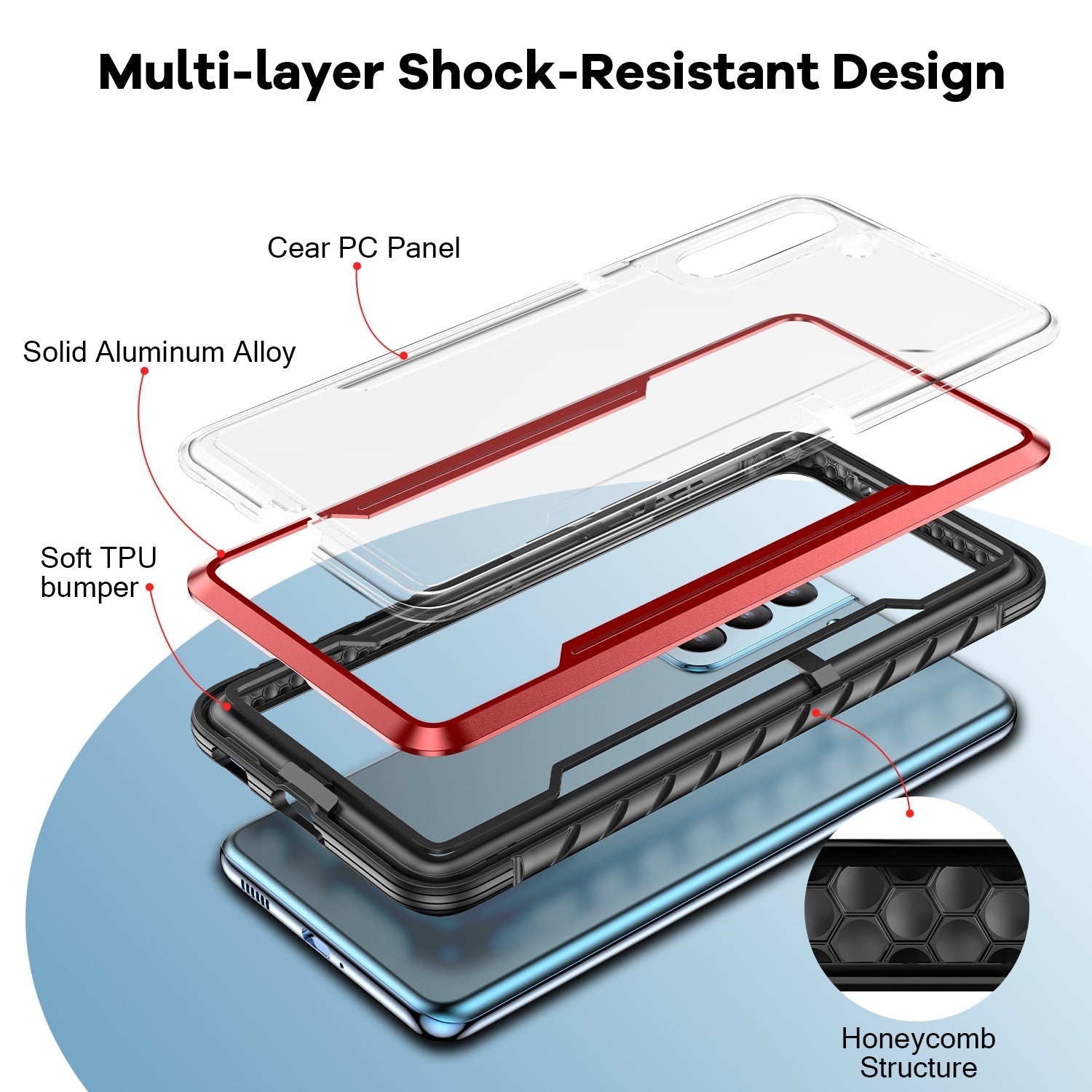 Samsung Galaxy S23 Plus Color bumper full body heavy protection design case