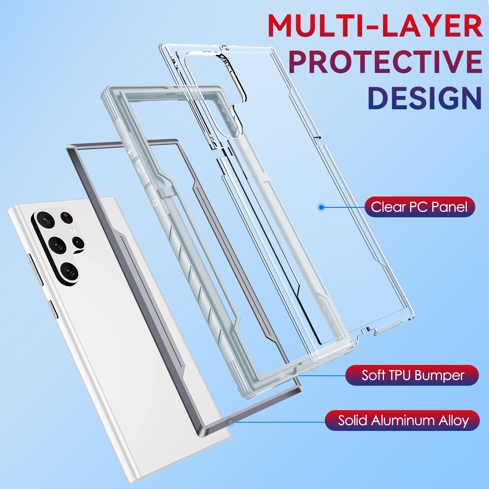 Samsung Galaxy S23 UItra case Color bumper full body heavy protection design case