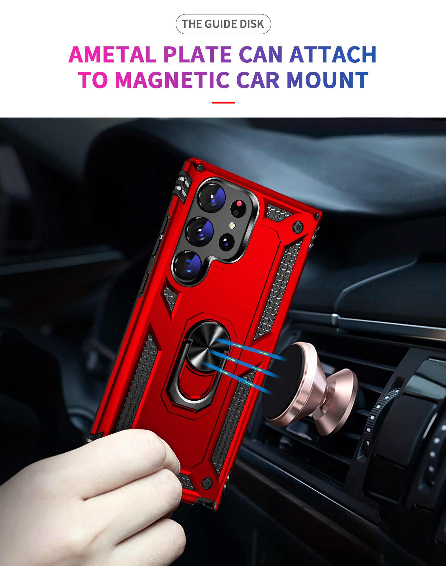 Samsung Galaxy S23  Ultra Case Ring Magnetic GPS car mount Phone Holder case