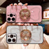 iPhone 13 Pro Max Large bow round support precise hole diamond case