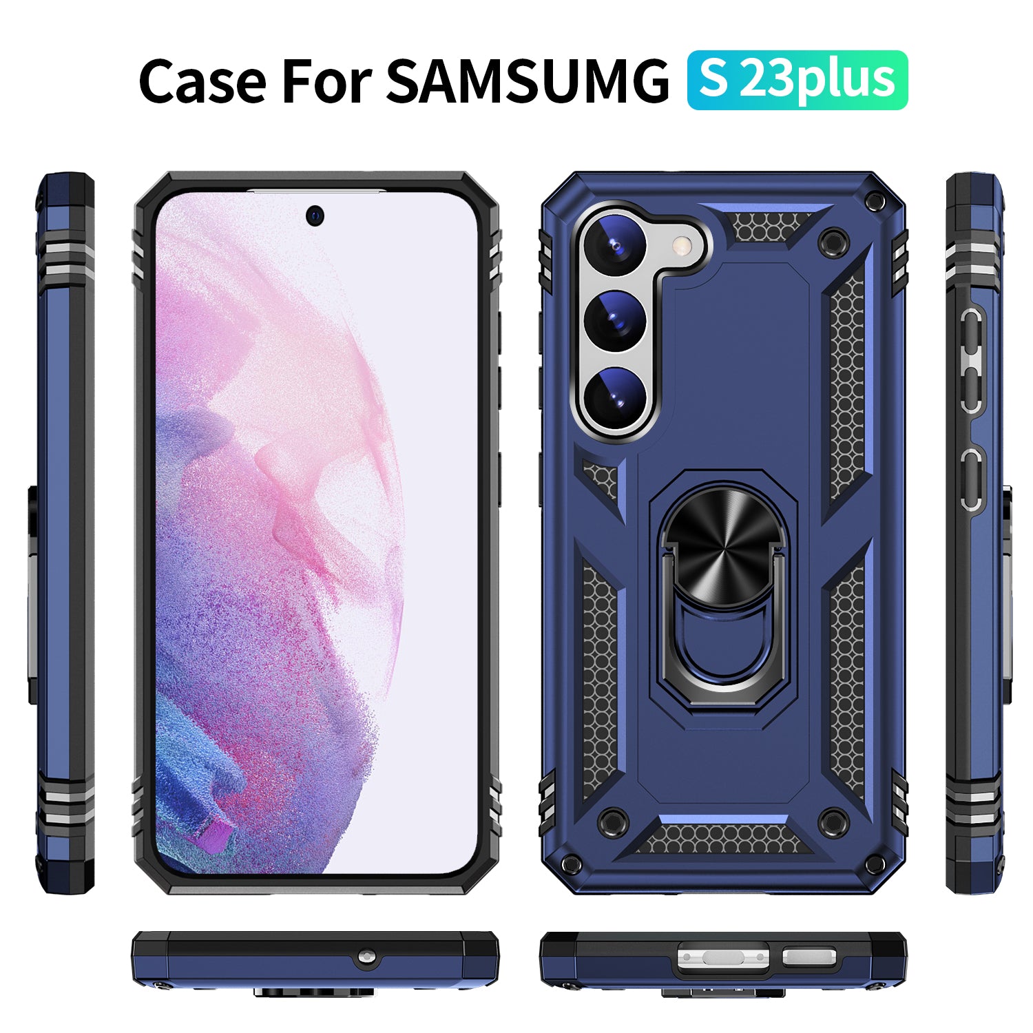 Samsung Galaxy S23 Plus Case Ring Magnetic GPS car mount Phone Holder case