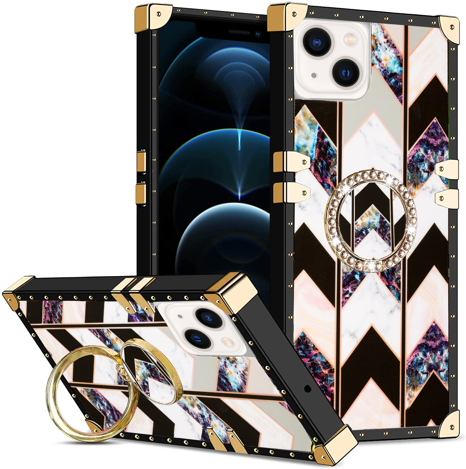 iPhone 13 TPU luxury fashion case with kickstand case