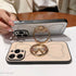 Large bow round support precise hole diamond case for iPhone 13 Pro