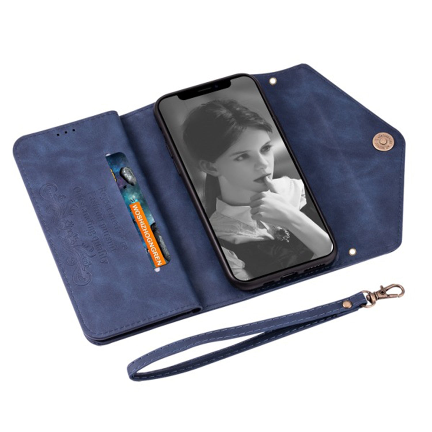 iPhone 12 Mini (5.4") 2 IN 1 Leather Wallet Case with 7 Credit Card Slots