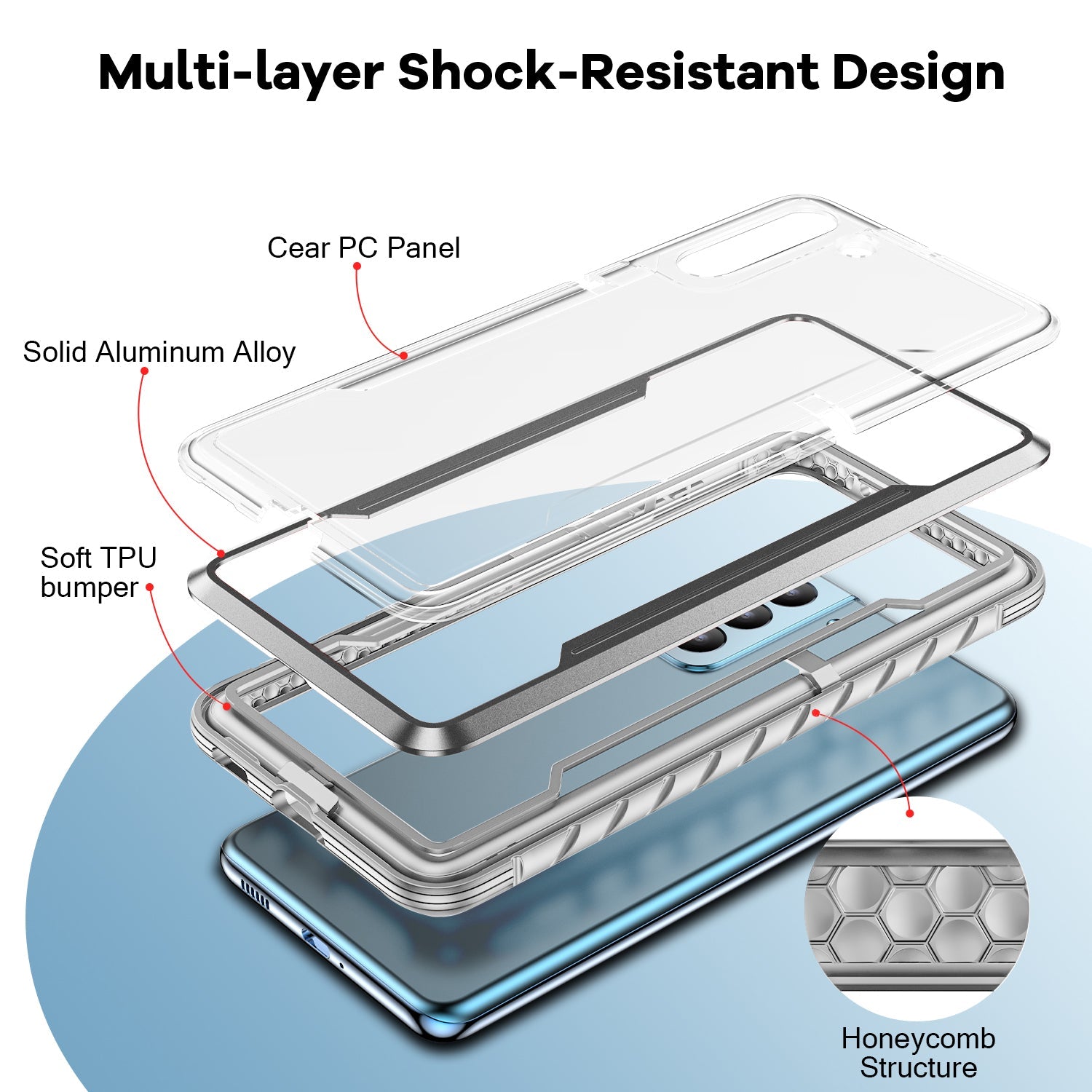 Samsung Galaxy S23 Color bumper full body heavy protection design case