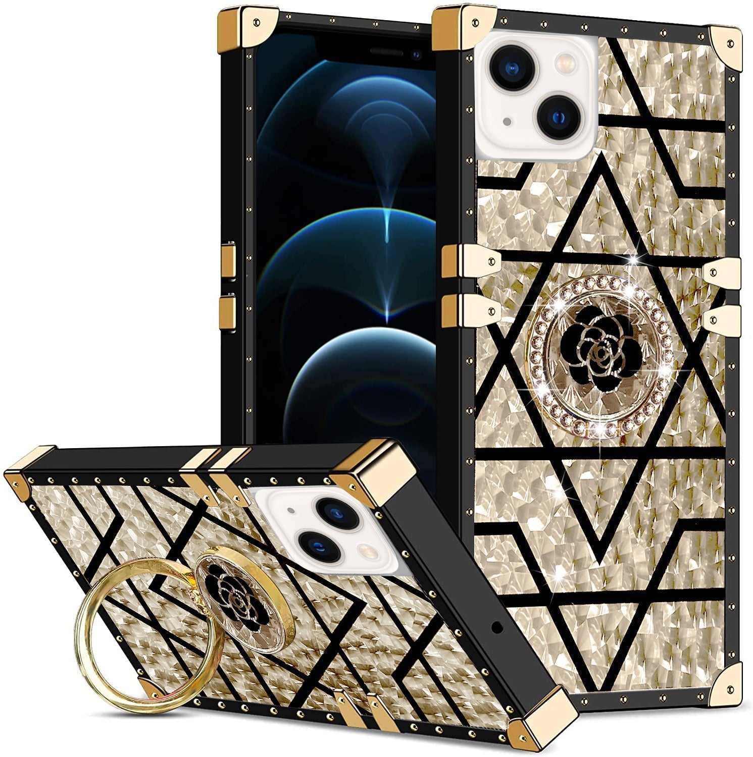 iPhone 13 TPU luxury fashion case with kickstand case