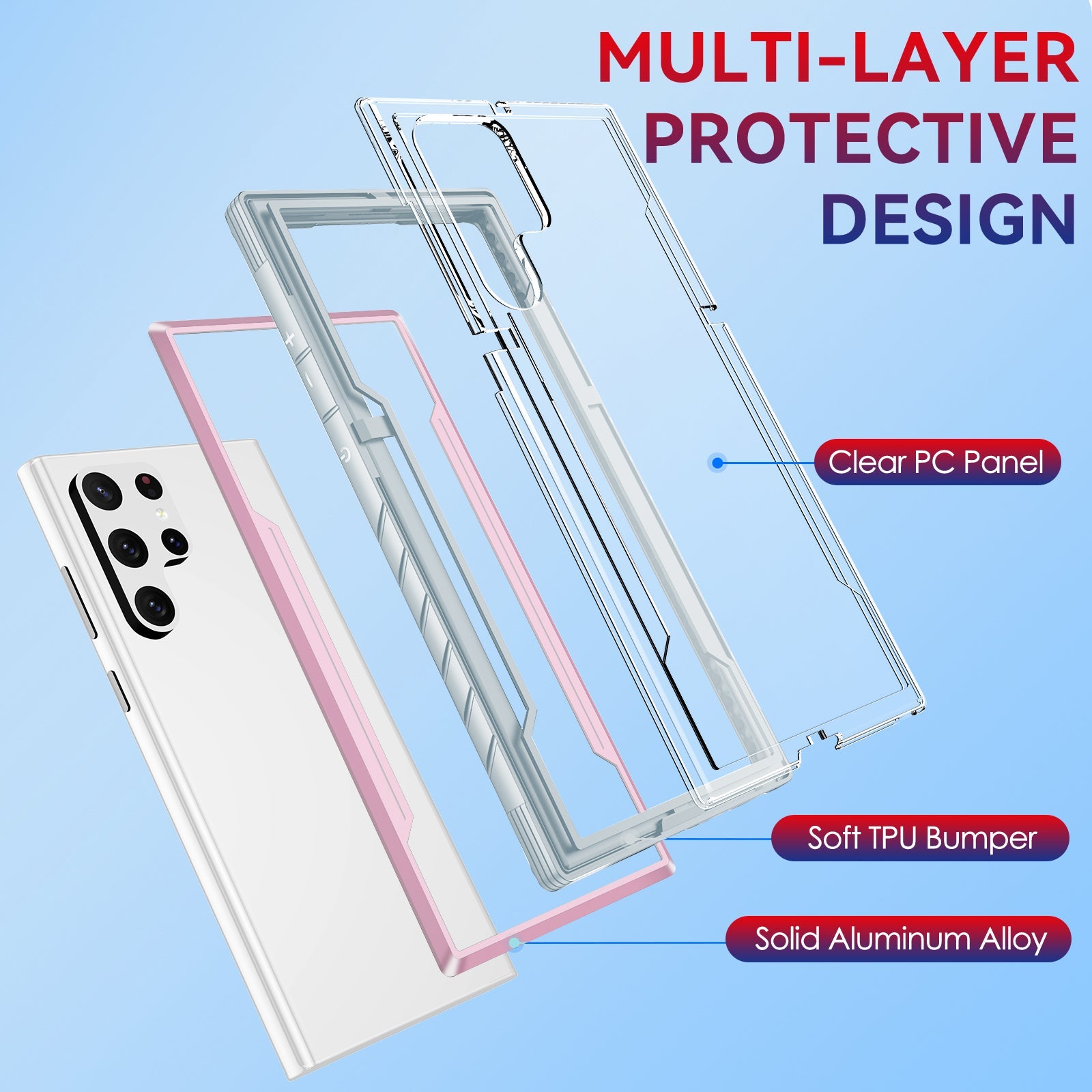 Samsung Galaxy S23 UItra case Color bumper full body heavy protection design case