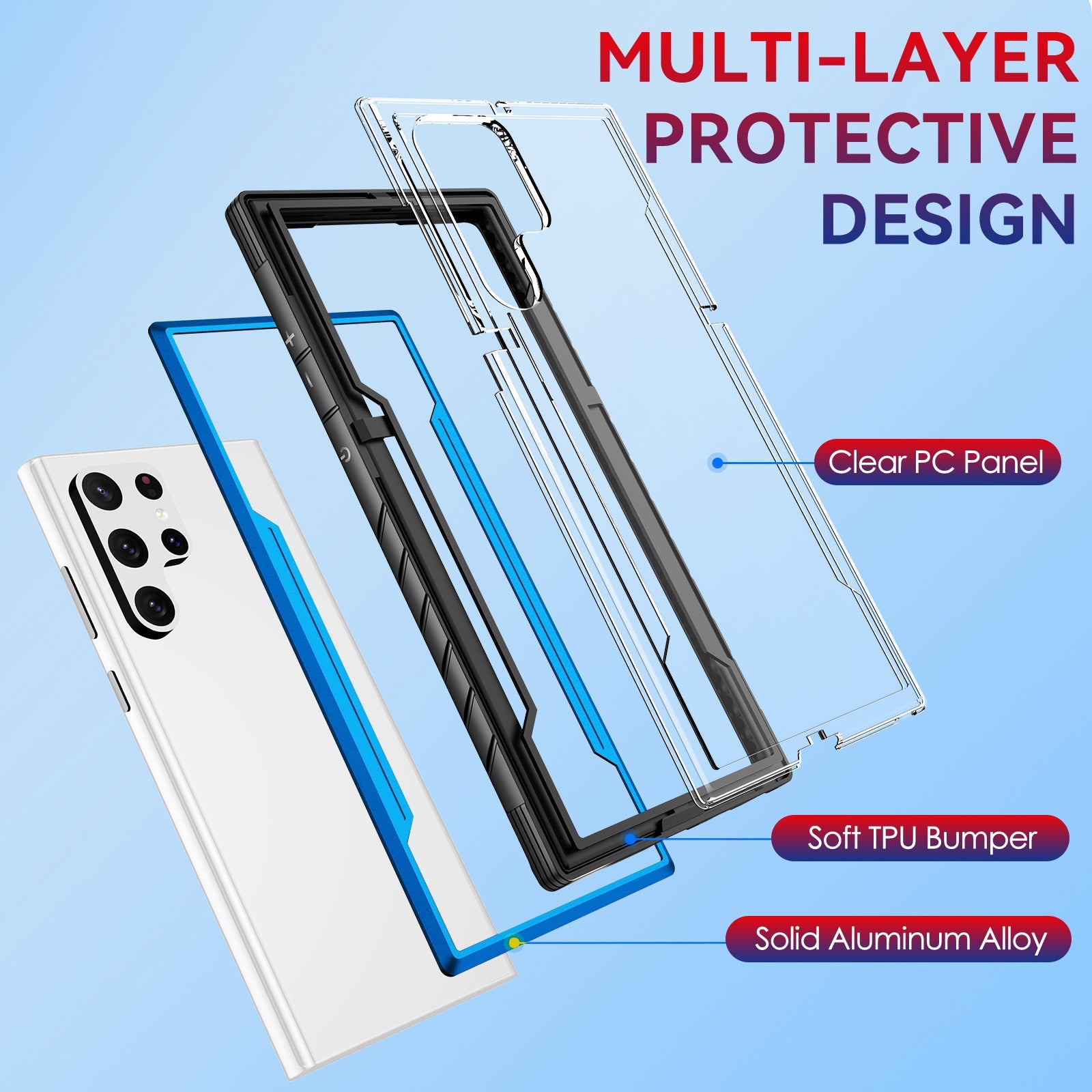 Samsung Galaxy S23 UItra case Color bumper full body heavy protection design case
