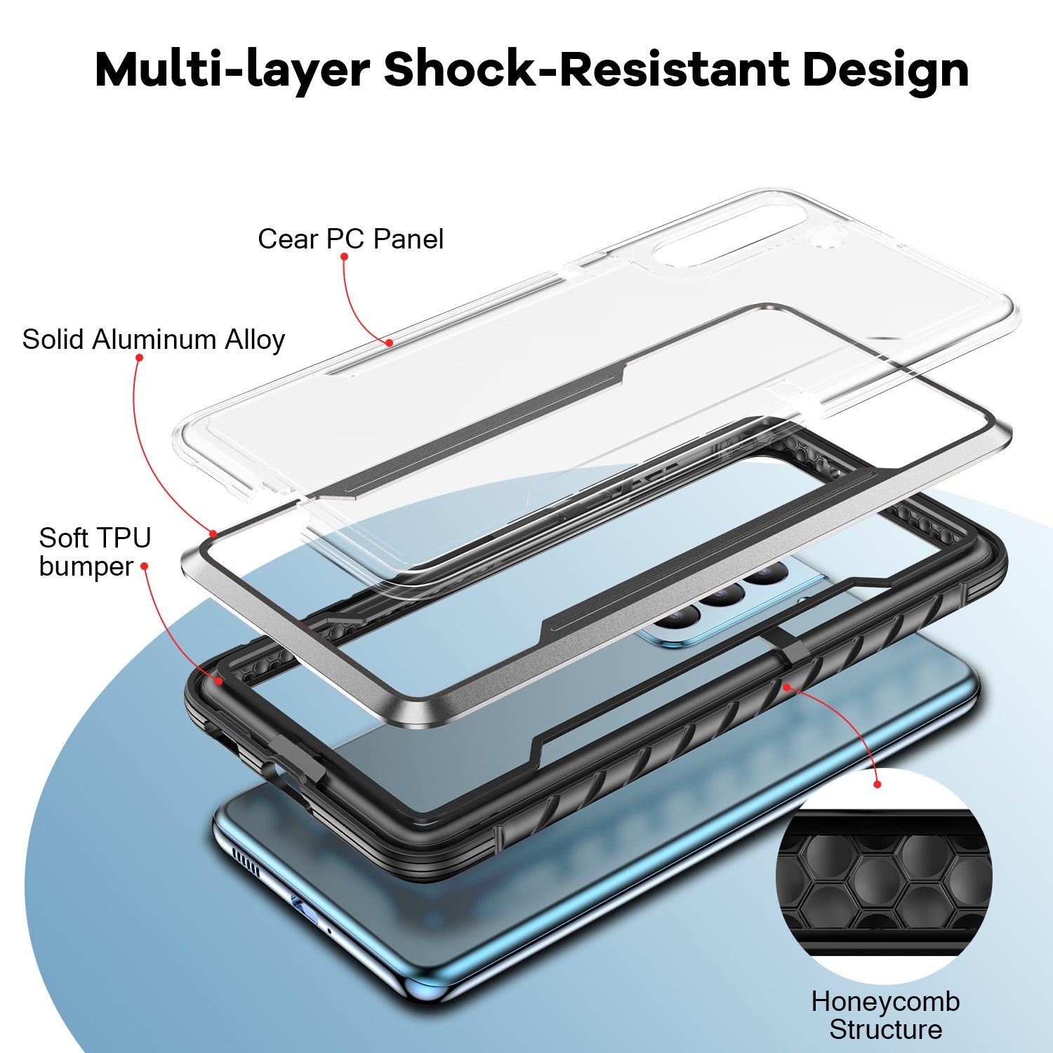 Samsung Galaxy S23 Plus Color bumper full body heavy protection design case