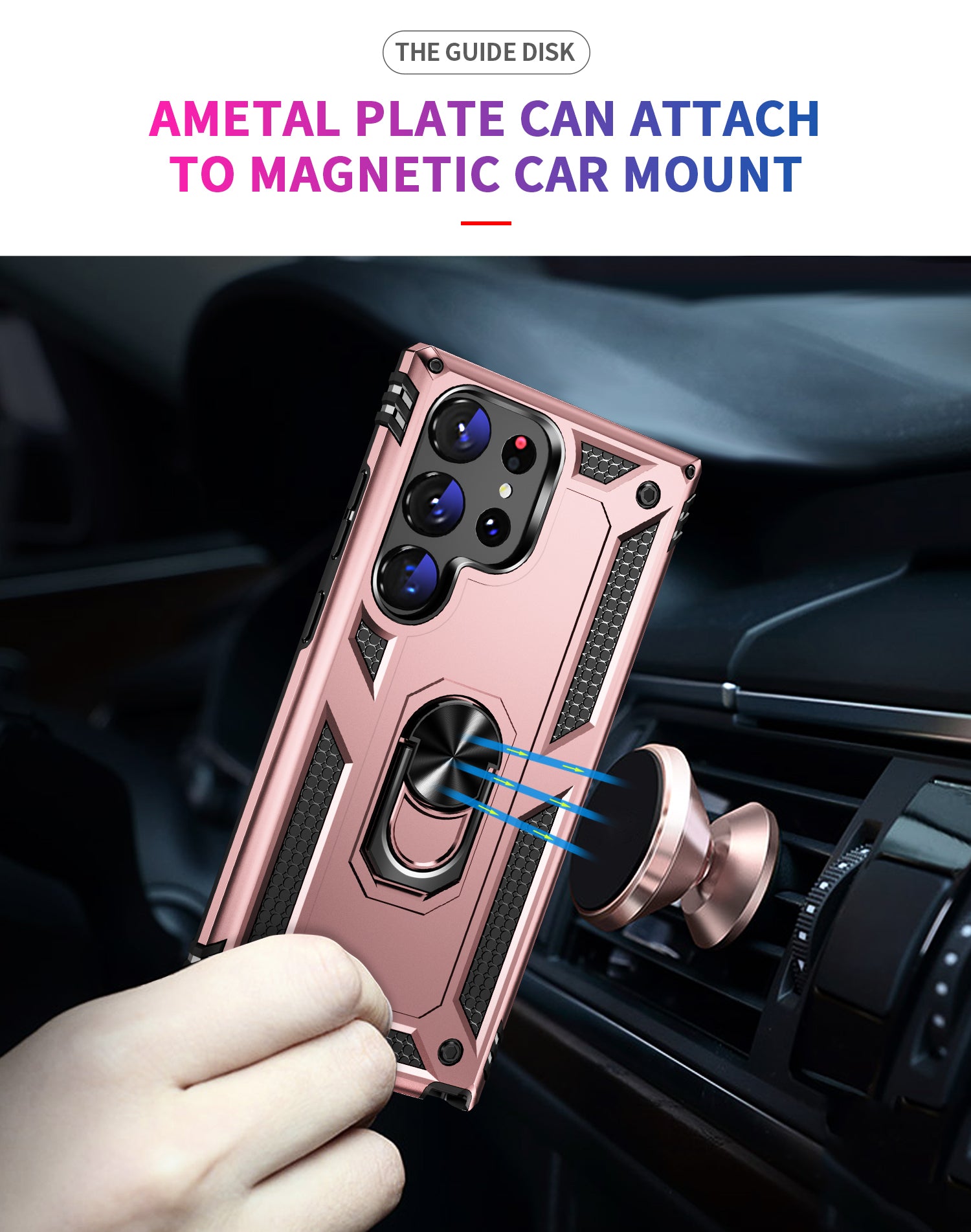 Samsung Galaxy S23  Ultra Case Ring Magnetic GPS car mount Phone Holder case