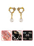 A Dozen of Flower Stud Earrings for Women Girls Cute Wreath Garland Earrings