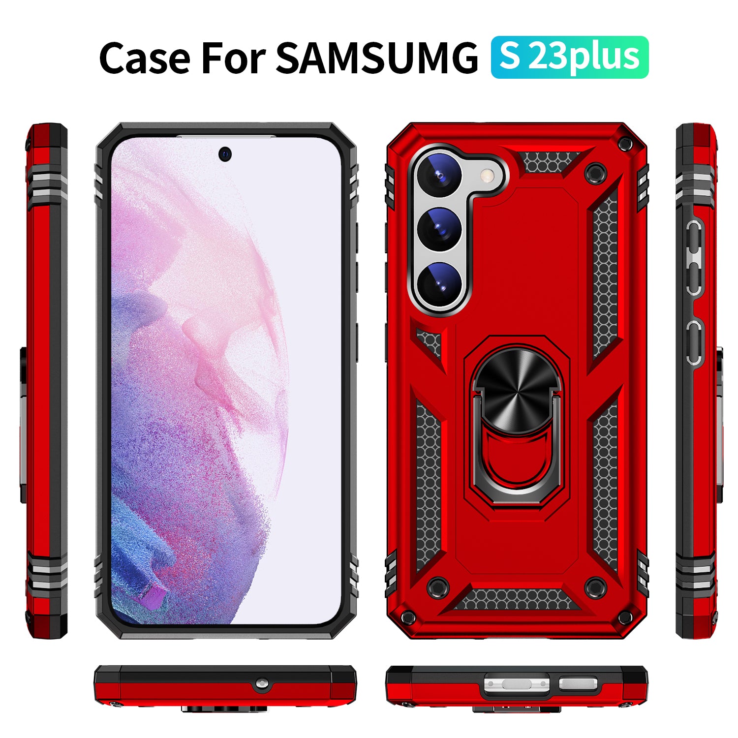 Samsung Galaxy S23 Plus Case Ring Magnetic GPS car mount Phone Holder case