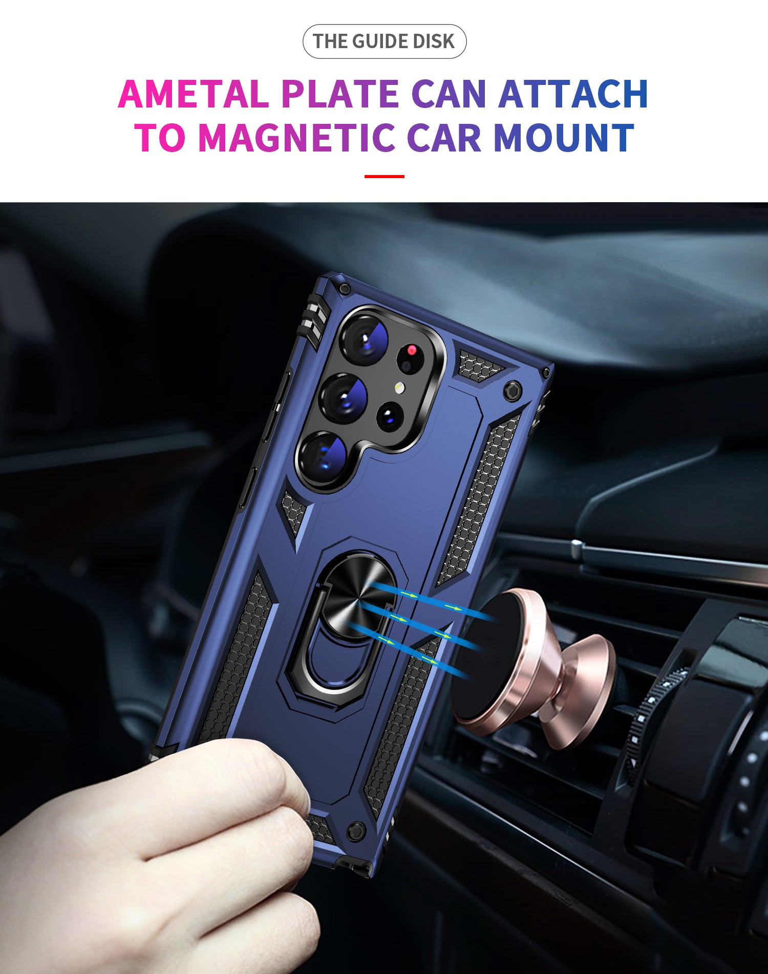 Samsung Galaxy S23  Ultra Case Ring Magnetic GPS car mount Phone Holder case