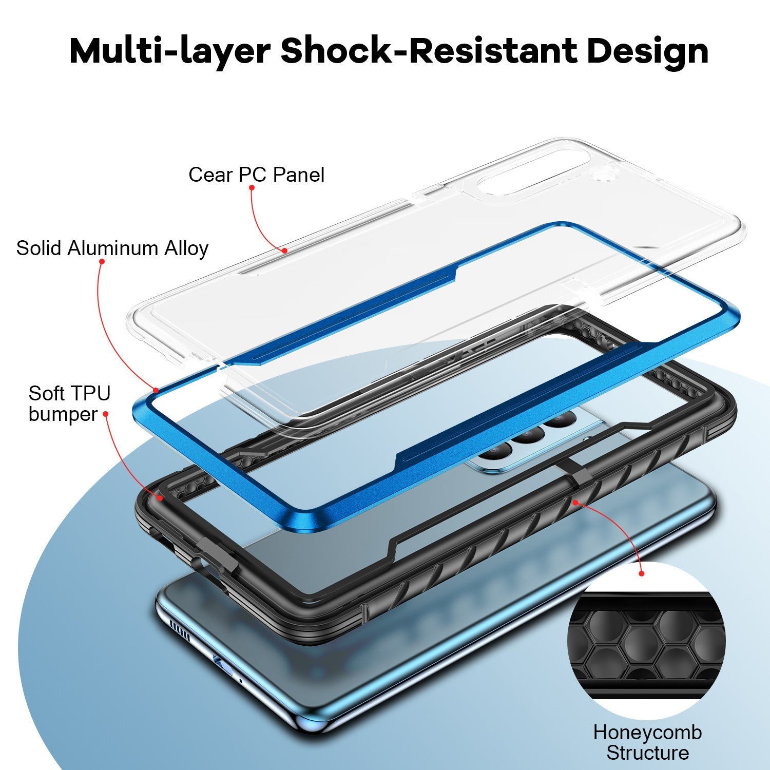 Samsung Galaxy S23 Color bumper full body heavy protection design case