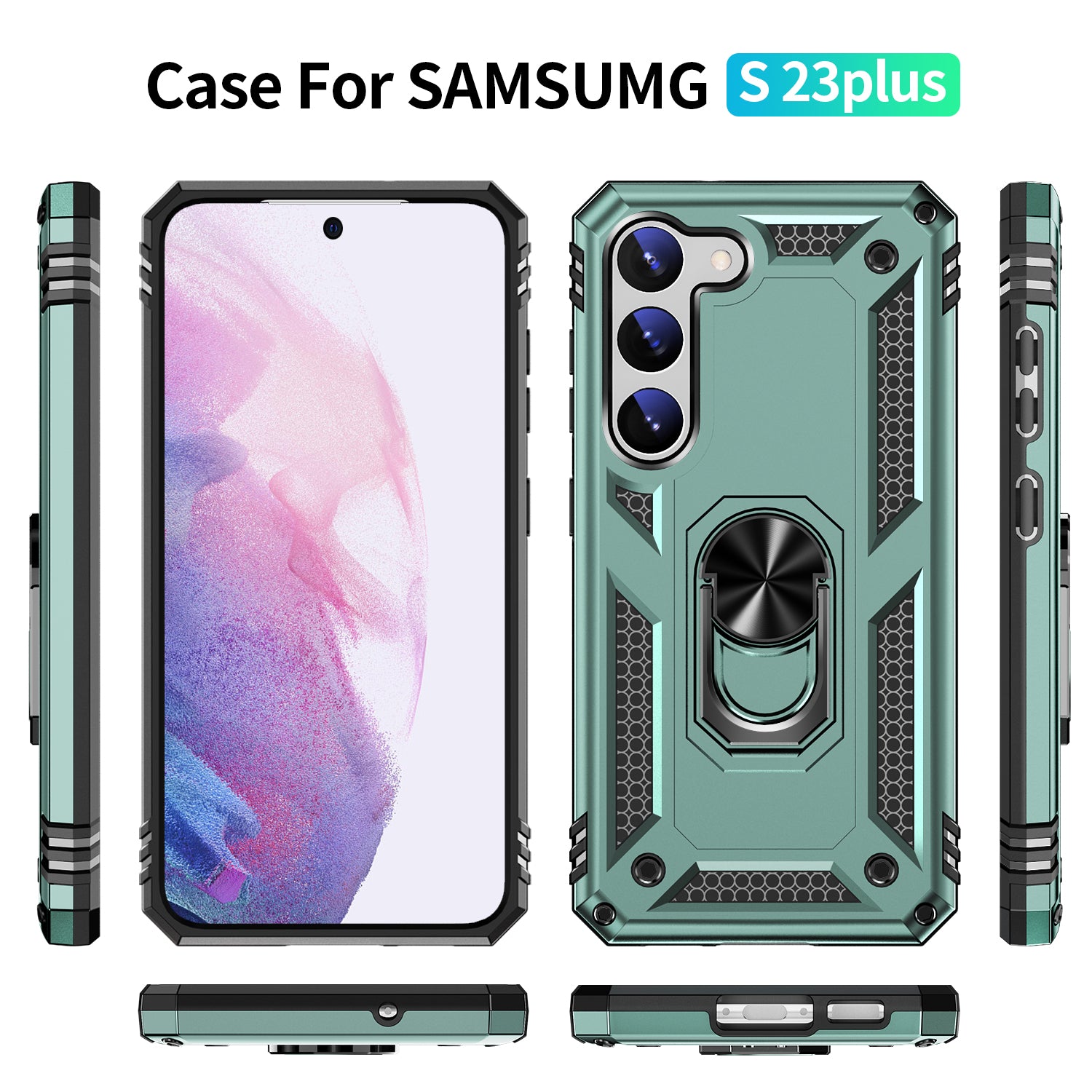 Samsung Galaxy S23 Plus Case Ring Magnetic GPS car mount Phone Holder case