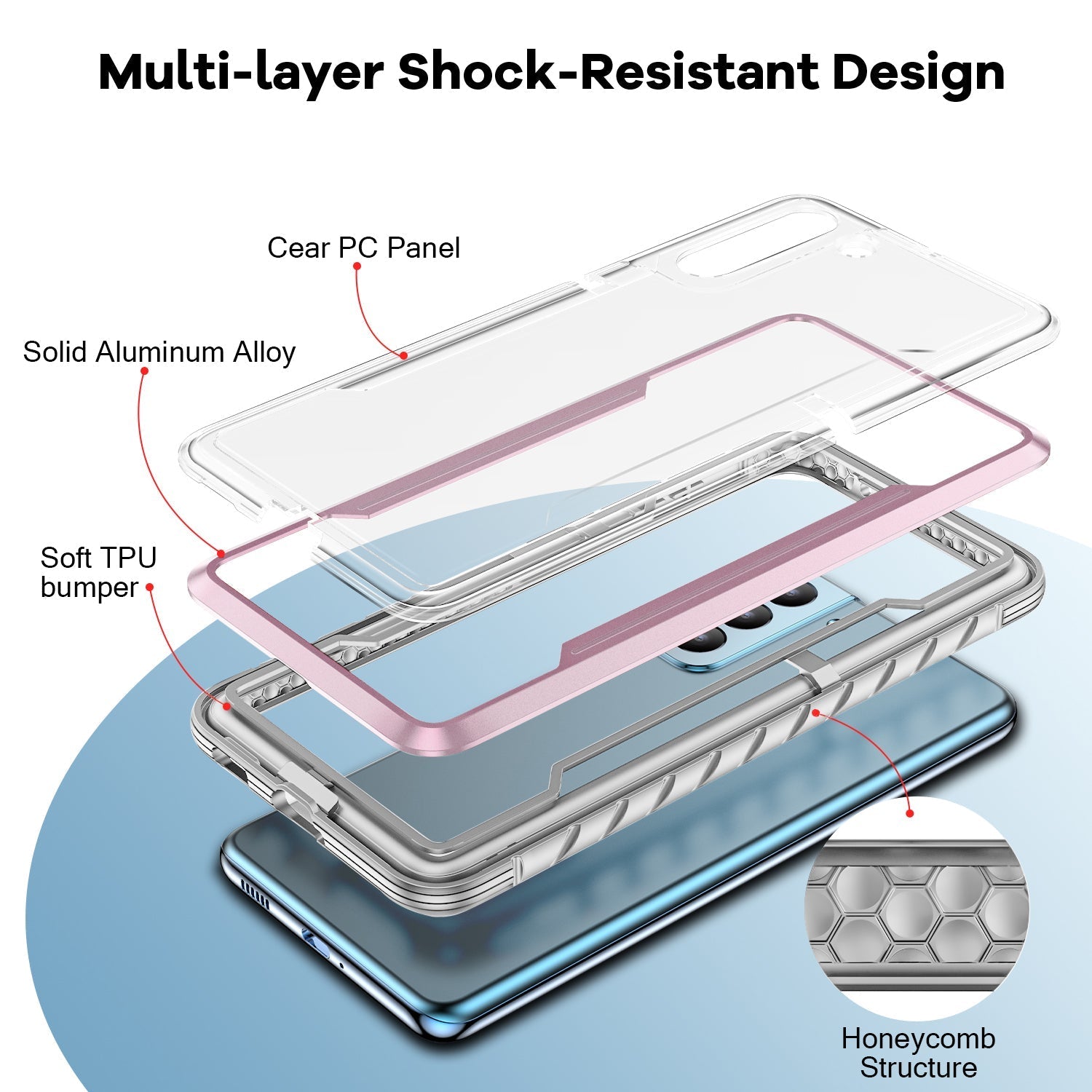 Samsung Galaxy S23 Plus Color bumper full body heavy protection design case