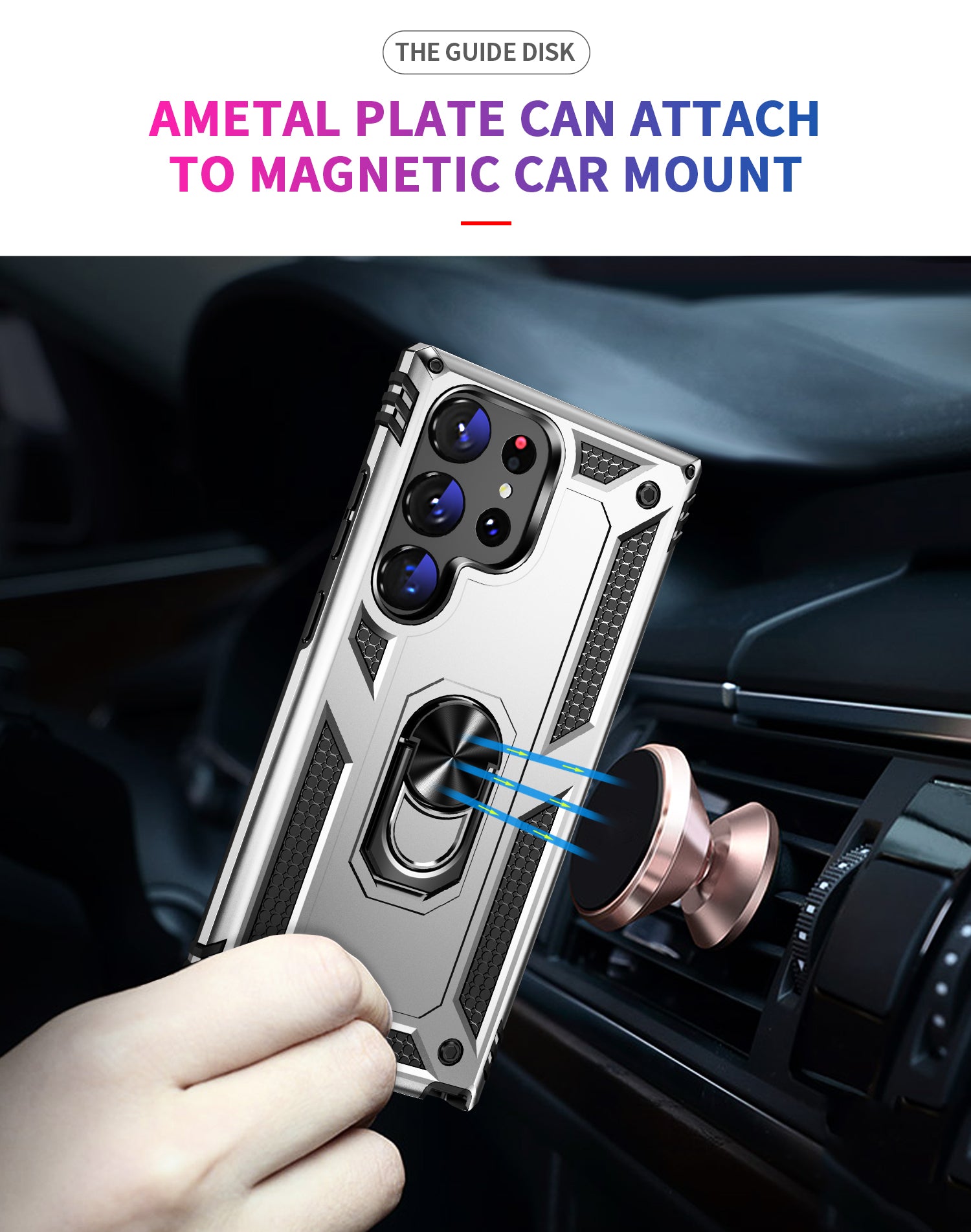Samsung Galaxy S23  Ultra Case Ring Magnetic GPS car mount Phone Holder case