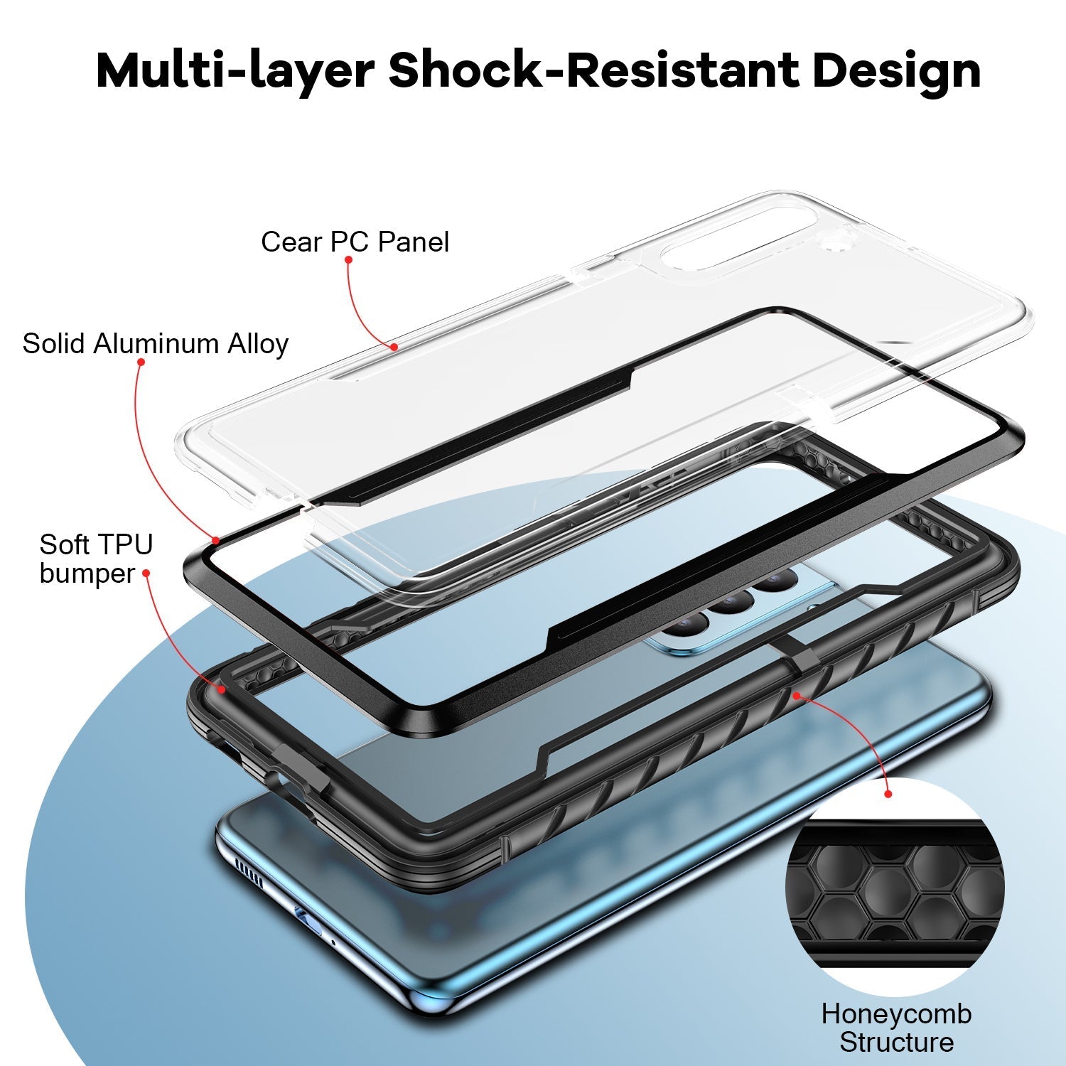 Samsung Galaxy S23 Plus Color bumper full body heavy protection design case