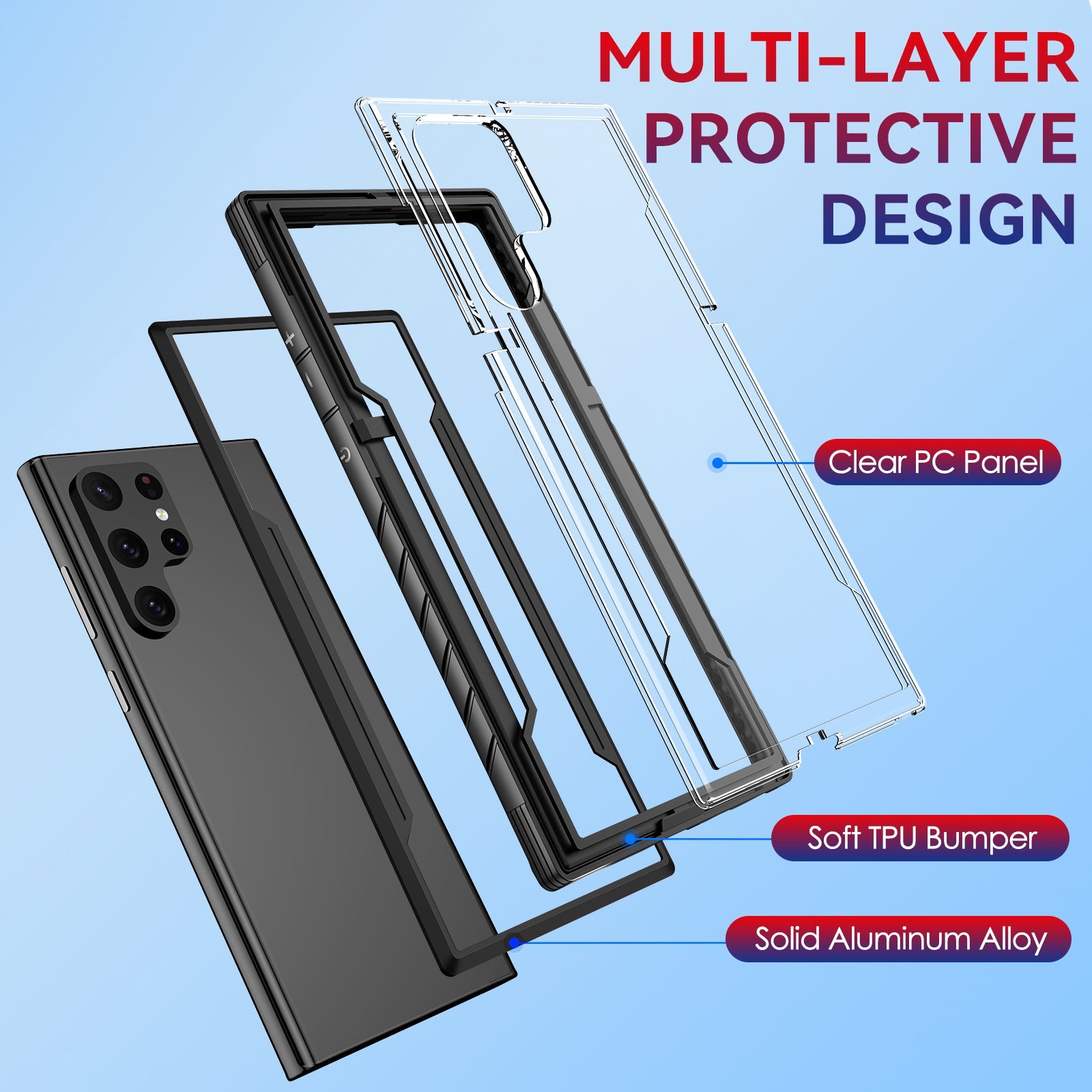 Samsung Galaxy S23 UItra case Color bumper full body heavy protection design case