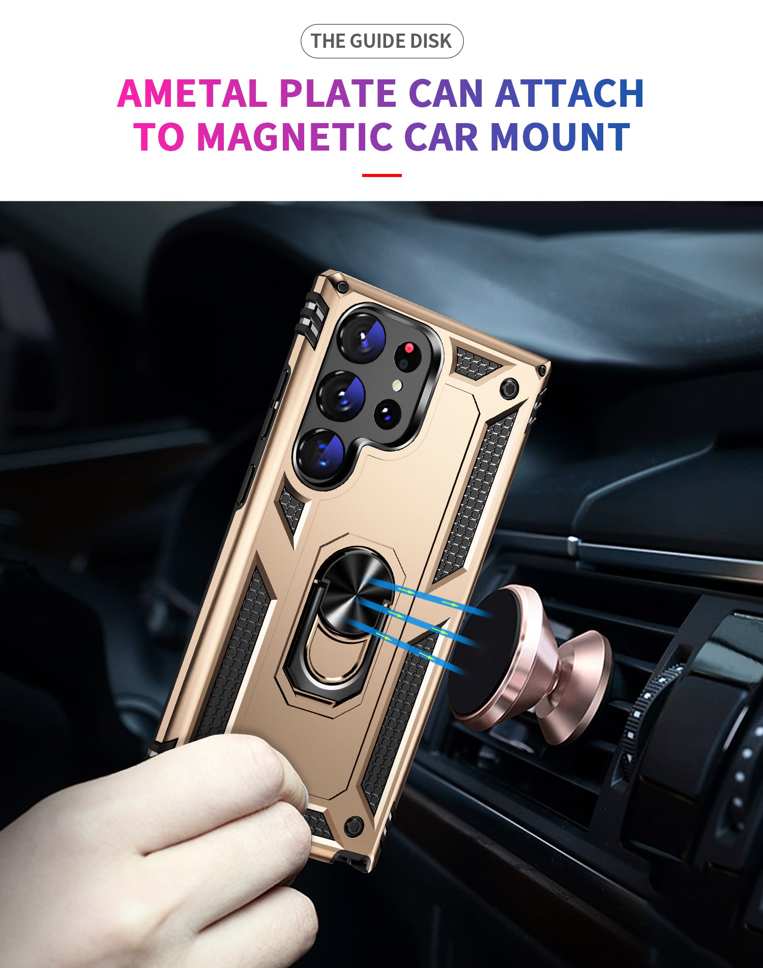 Samsung Galaxy S23  Ultra Case Ring Magnetic GPS car mount Phone Holder case