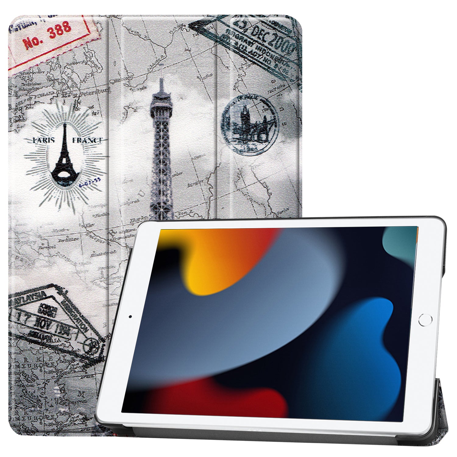 iPad 9/8/7 (10.2") Painted smart folio case