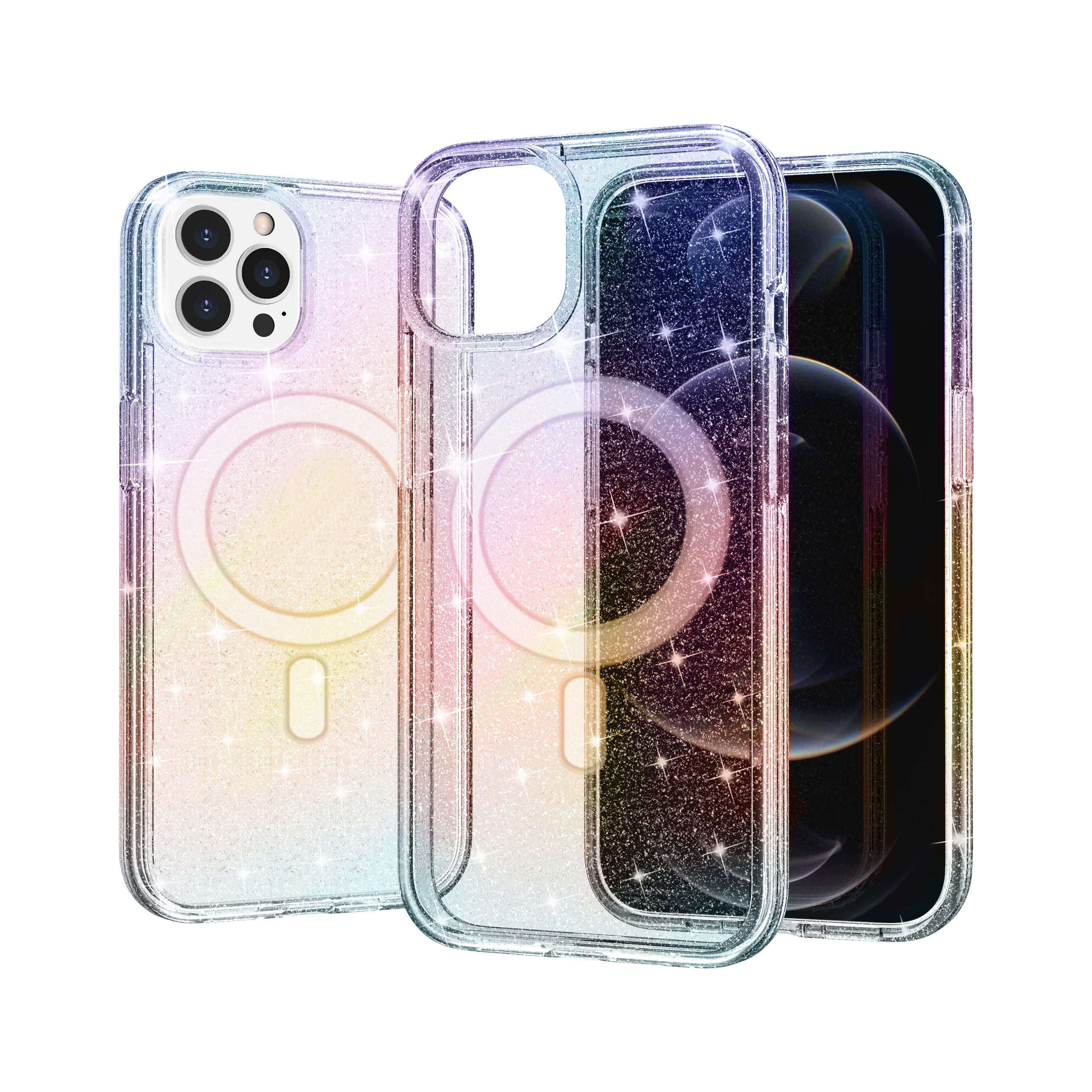 iPhone 14 Pro  Magnetic attraction shiny transparency Phone Case