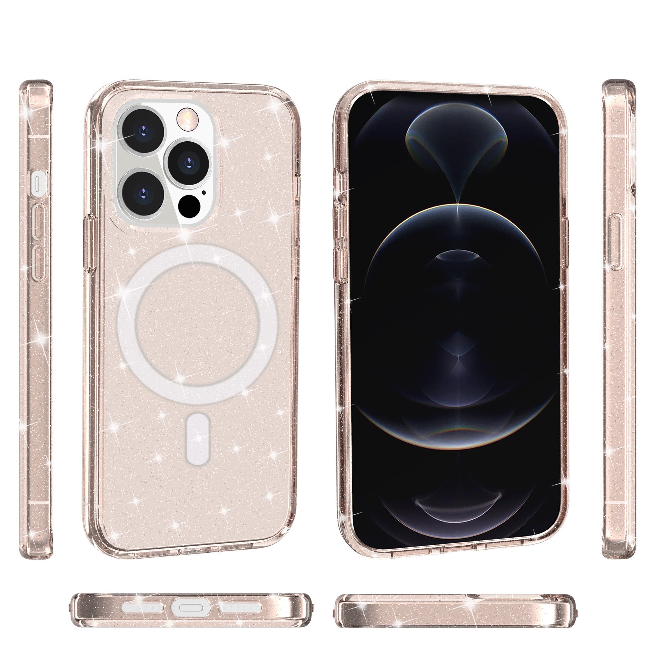 iPhone 14 Pro  Magnetic attraction shiny transparency Phone Case