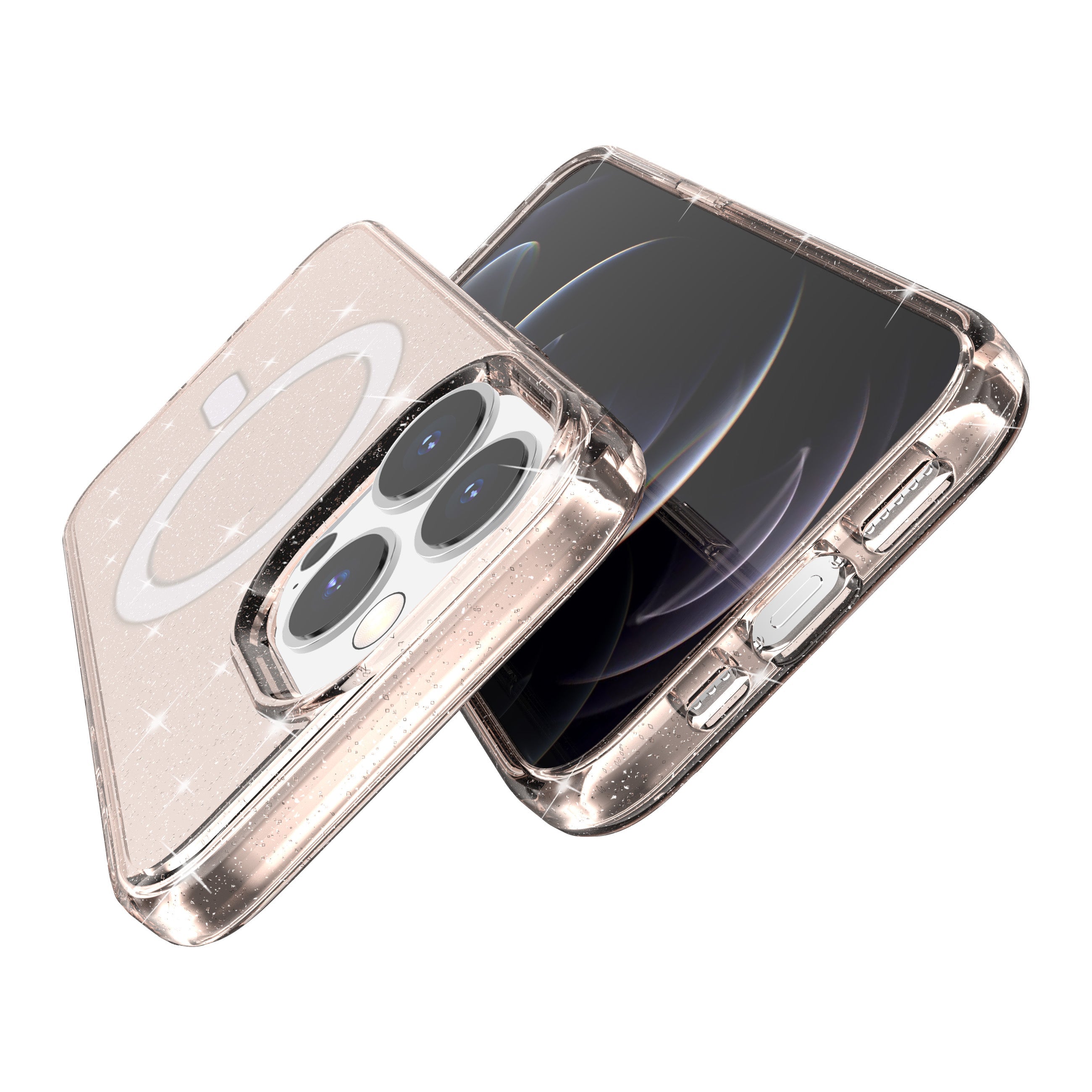 iPhone 14 Pro  Magnetic attraction shiny transparency Phone Case