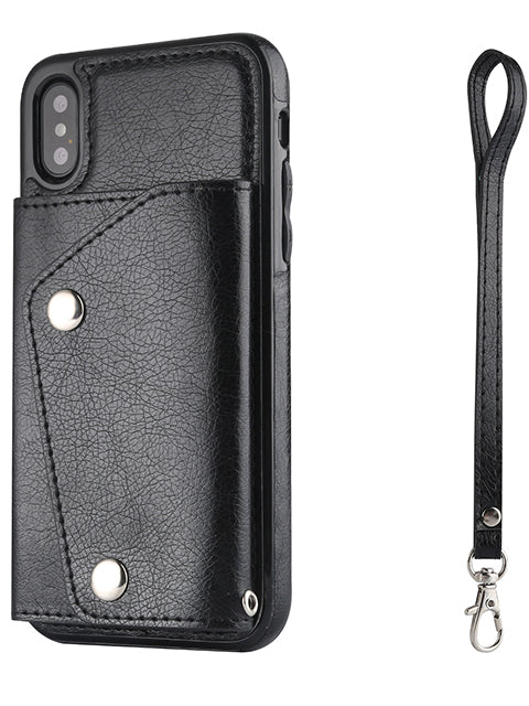 iPhone Xs Max (6.5") 2 in 1 Leather Wallet Case With 9 Credit Card Slots and Removable Back Cover 