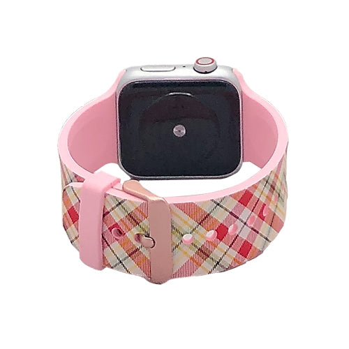 Apple Watch Series 4/3/2/1 with Silver Buckle Rubber Design Colorful Replacement i Watch Bands