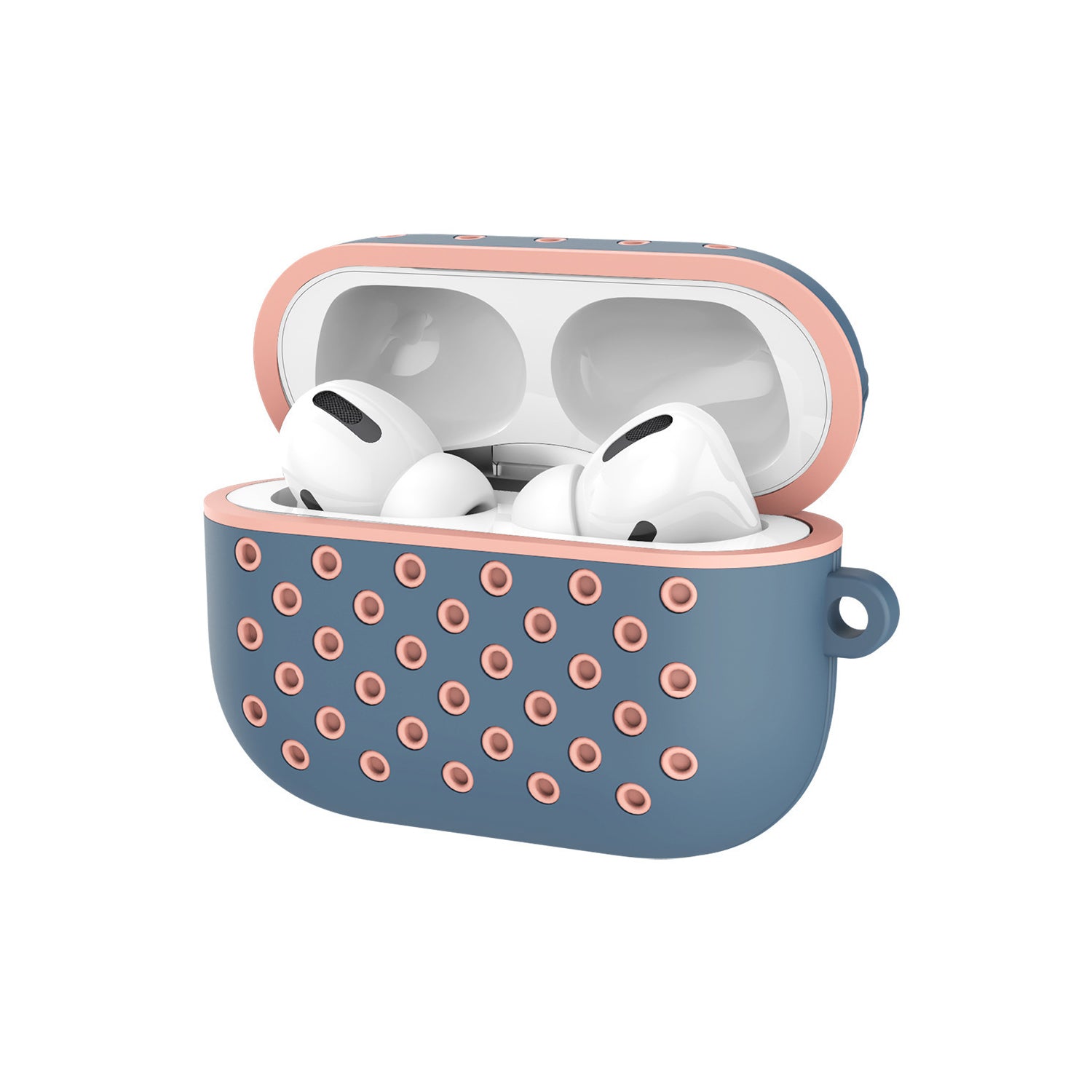 Two-color protective cover soft silicone ear cover dust and rain proof earphone storage box with hook, suitable  for AirPods Pro