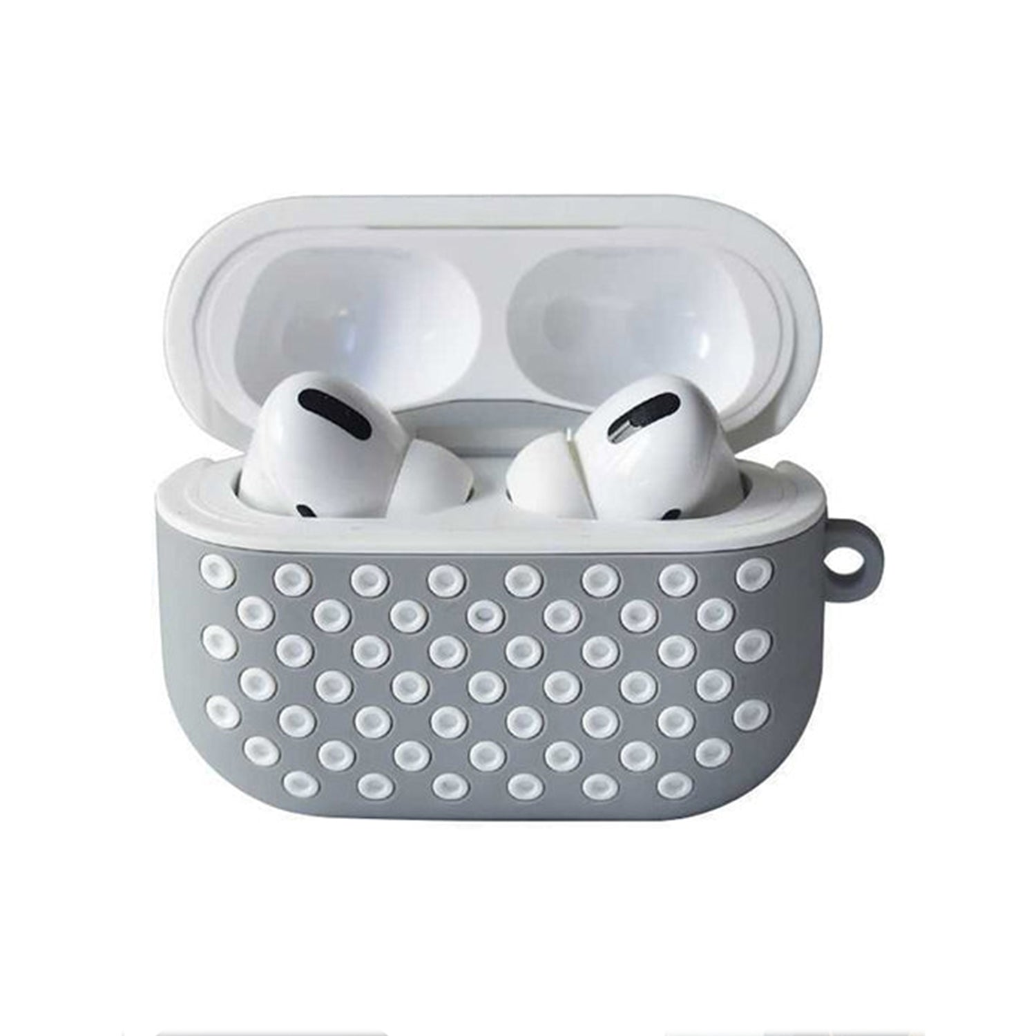 Two-color protective cover soft silicone ear cover dust and rain proof earphone storage box with hook, suitable  for AirPods Pro
