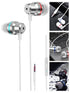 Metal bass in ear wired headset-White