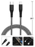 Lightning to Type-C Nylon Braided Charging Cable  iOS to type-C for iPhone