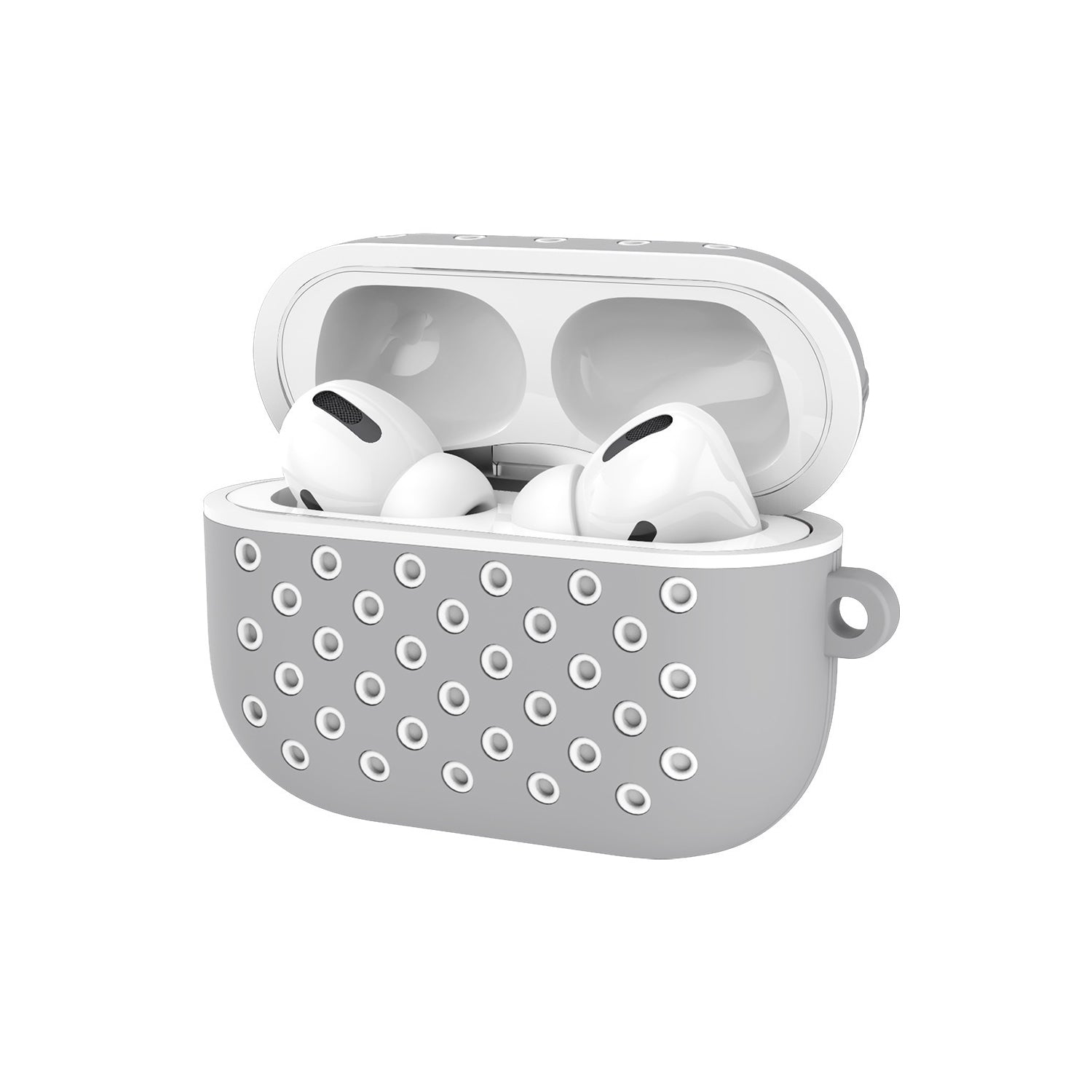 Two-color protective cover soft silicone ear cover dust and rain proof earphone storage box with hook, suitable  for AirPods Pro