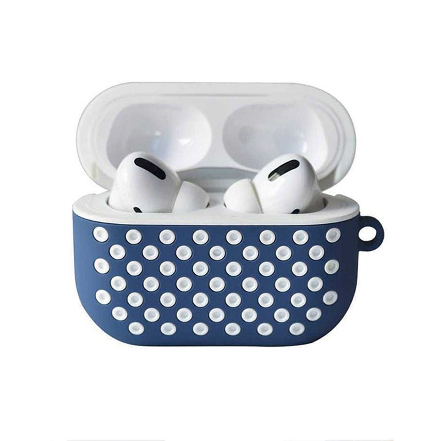 Two-color protective cover soft silicone ear cover dust and rain proof earphone storage box with hook, suitable  for AirPods Pro