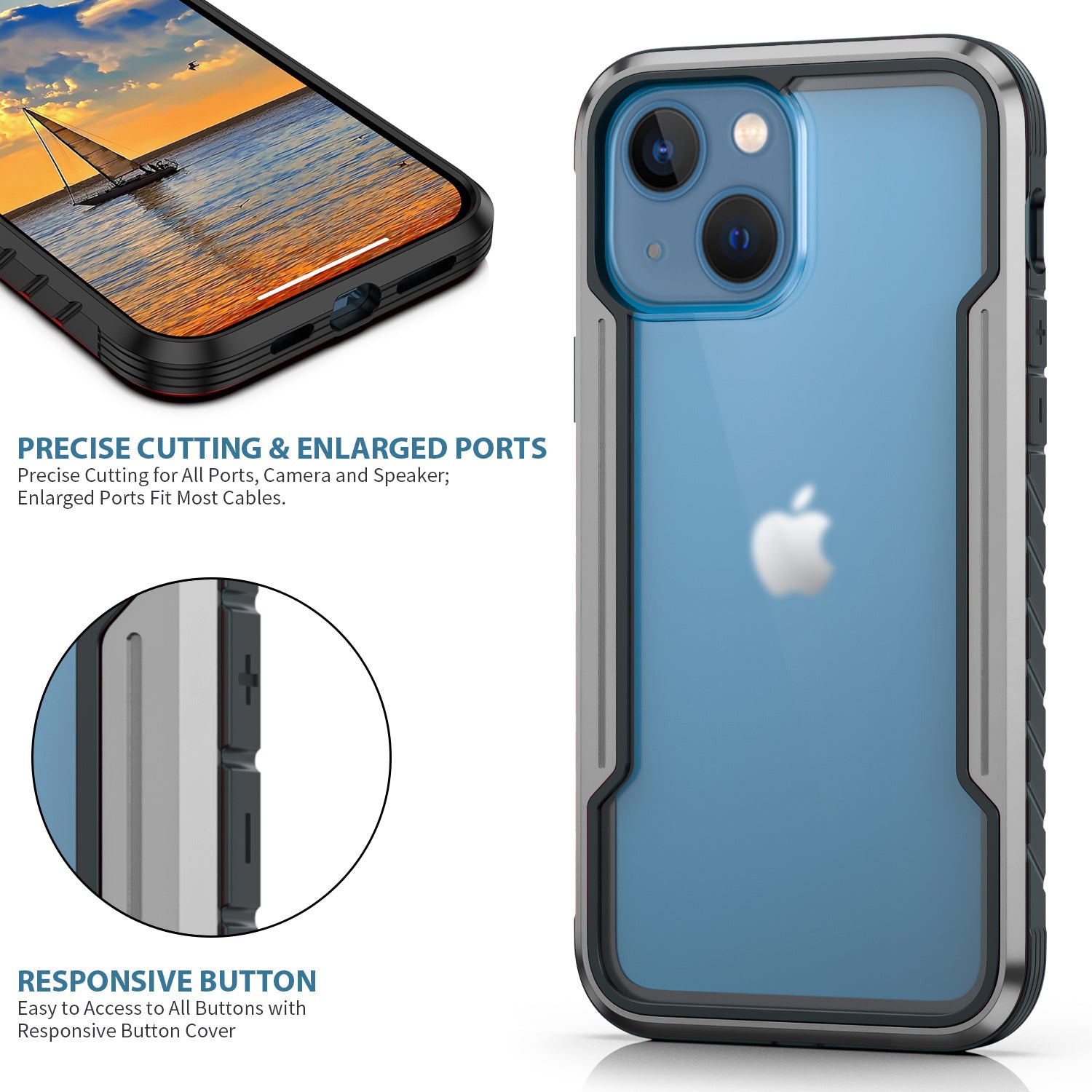 iPhone 13 mini Color bumper full body heavy protection case