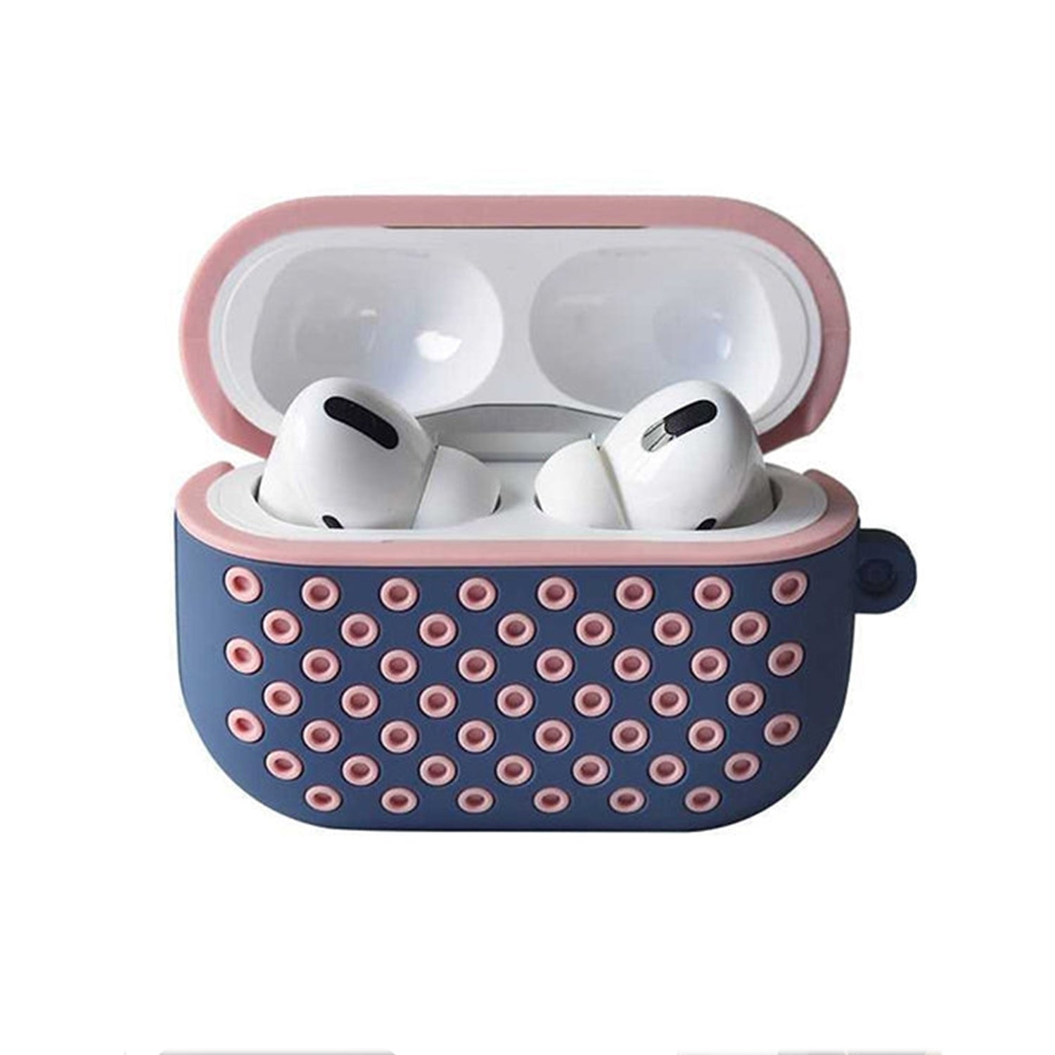Two-color protective cover soft silicone ear cover dust and rain proof earphone storage box with hook, suitable  for AirPods Pro