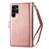 Samsung Galaxy S23 Ultra 2 IN 1 Leather Wallet Case with 9 Credit Card Slots and Removable Back Cover