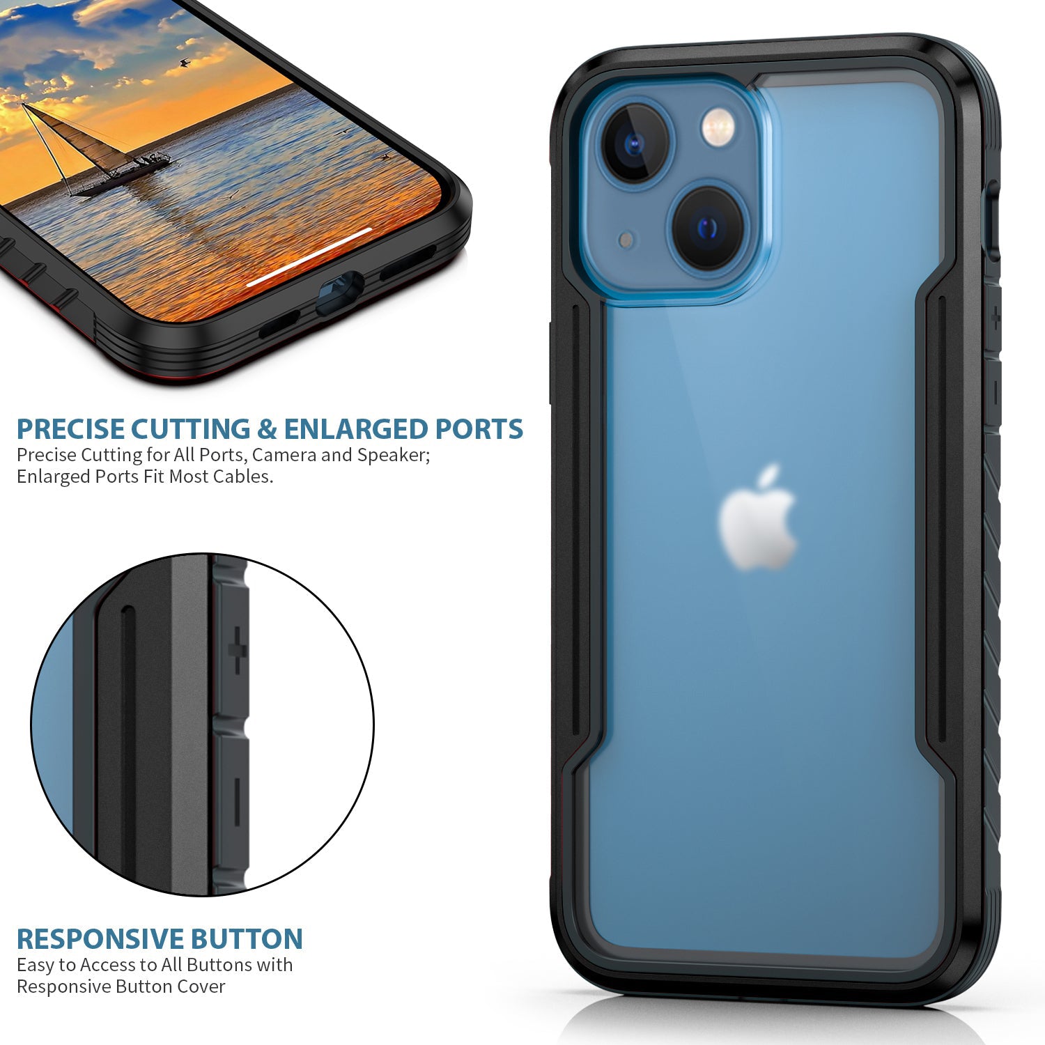iPhone 13 mini Color bumper full body heavy protection case