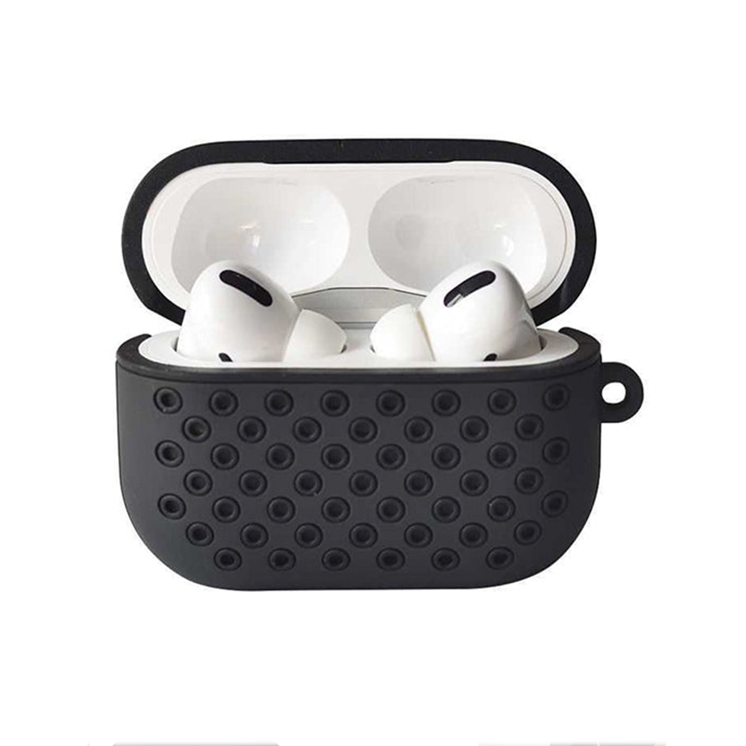 Two-color protective cover soft silicone ear cover dust and rain proof earphone storage box with hook, suitable  for AirPods Pro